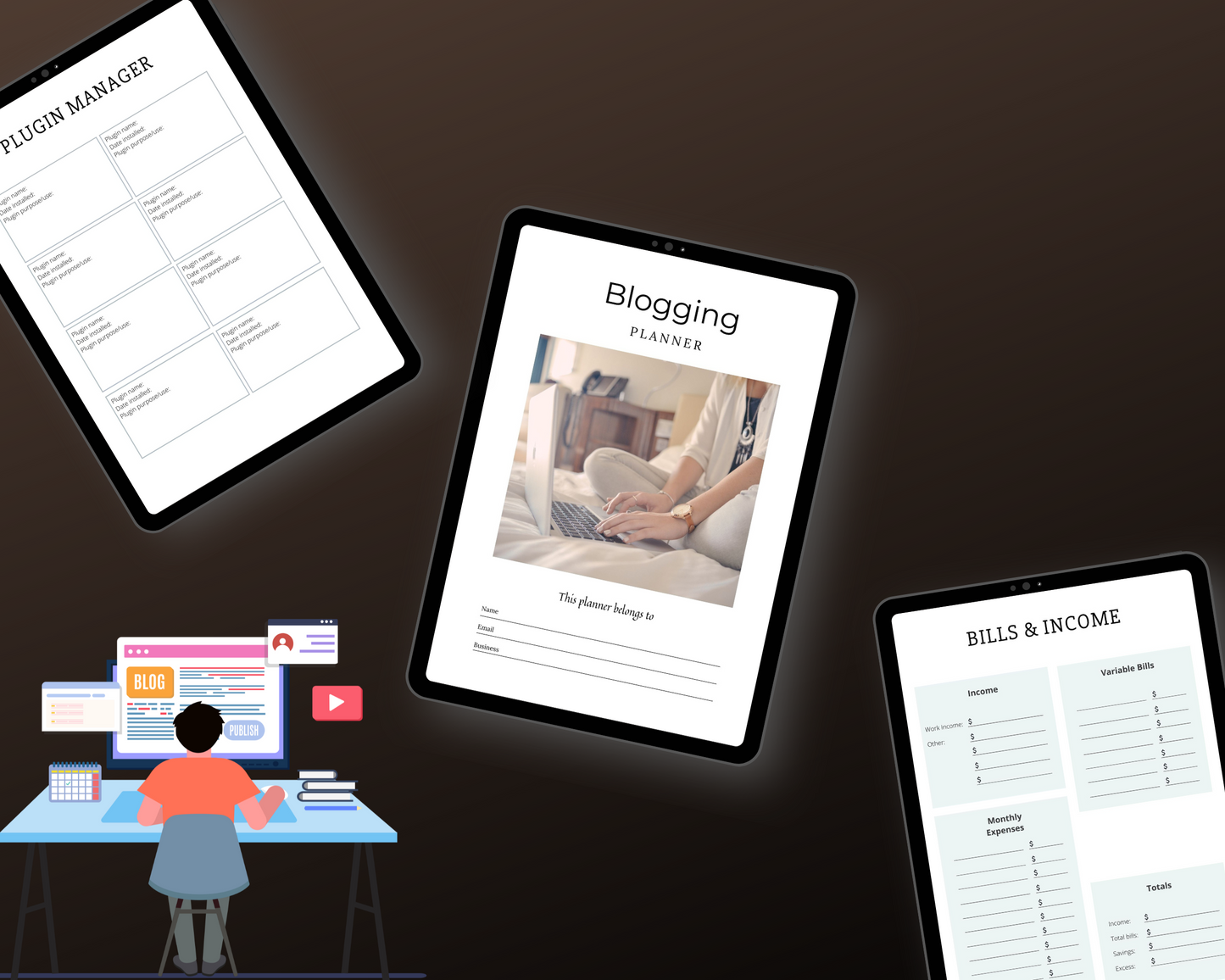 Editable Blog Planner Templates in Canva | Commercial Use