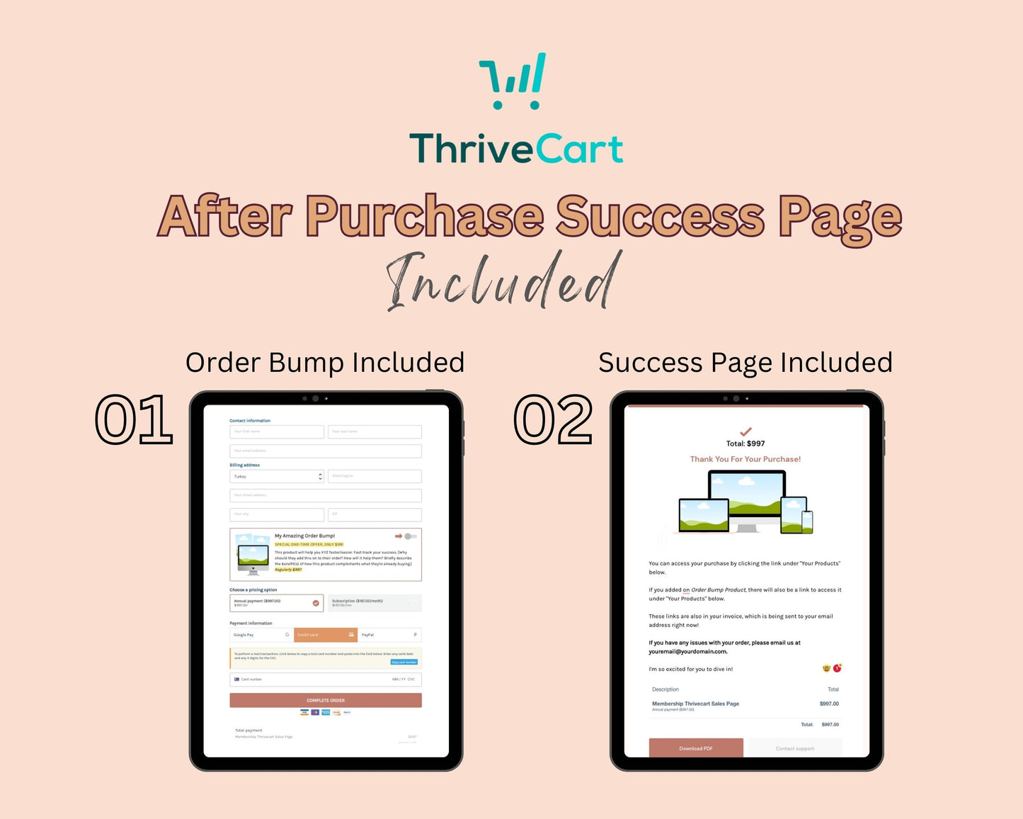 Membership Sales Page Template in ThriveCart