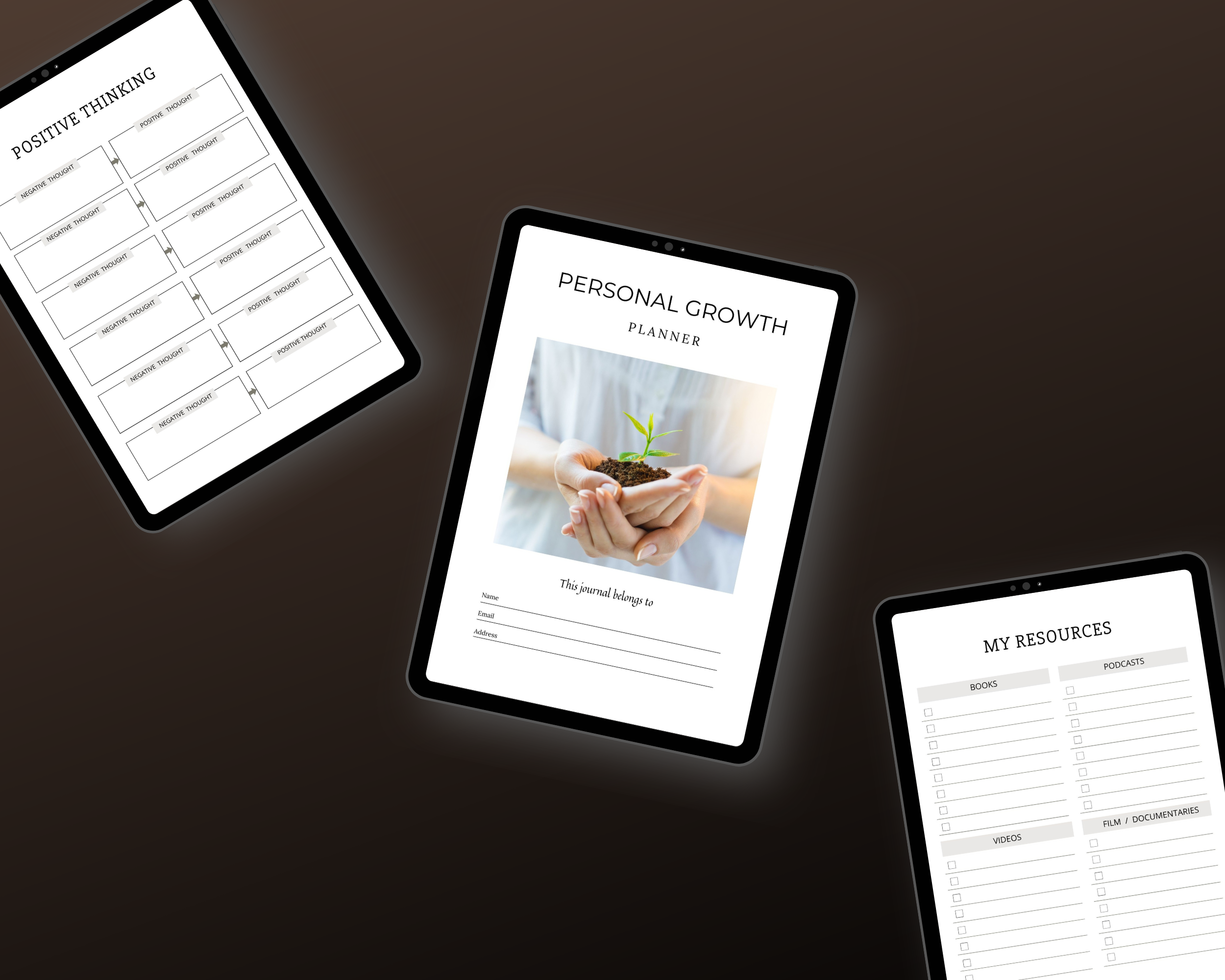 Editable Personal Growth Planner Templates in Canva | Commercial Use