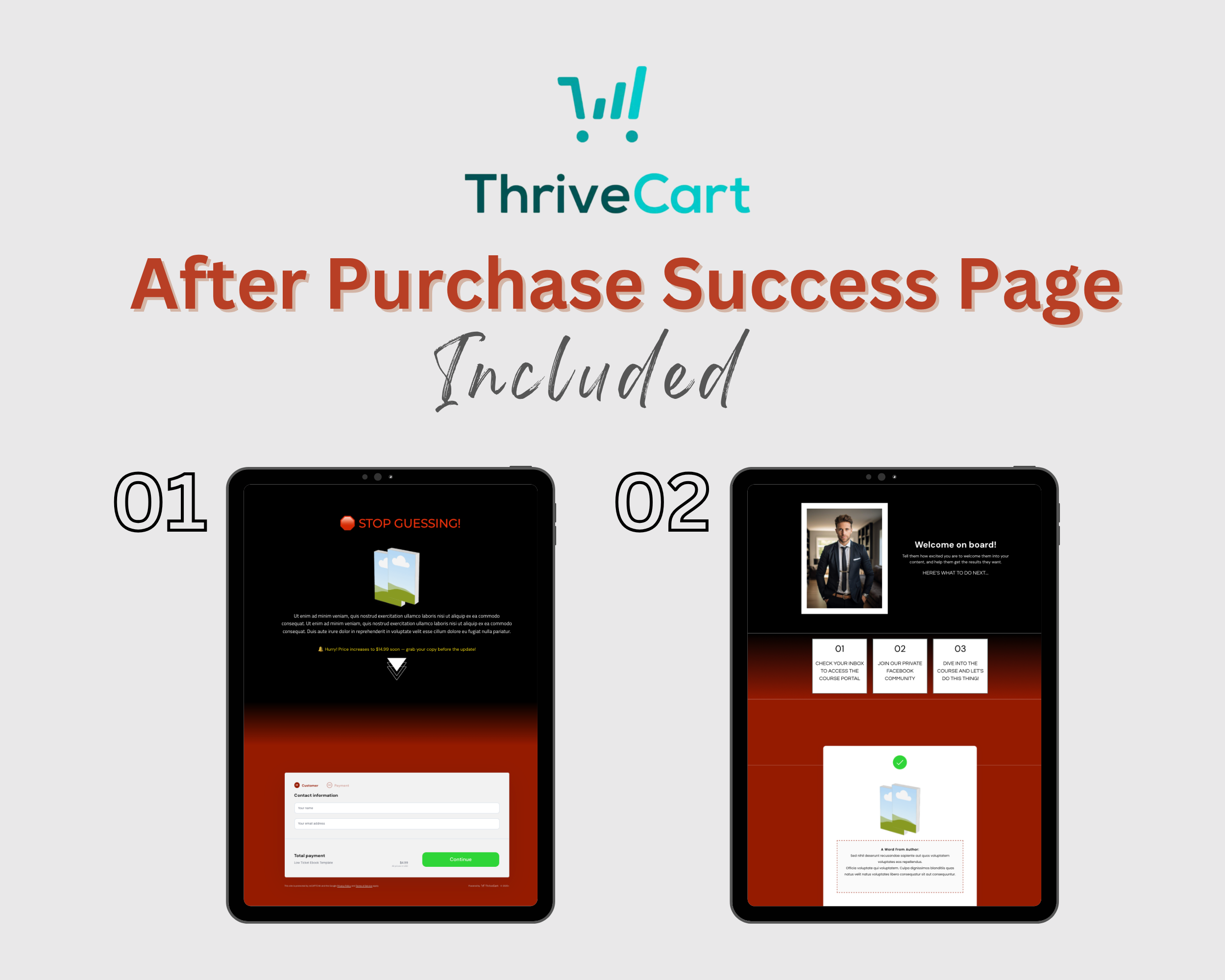 Low Ticket Ebook Sales Page Template in ThriveCart