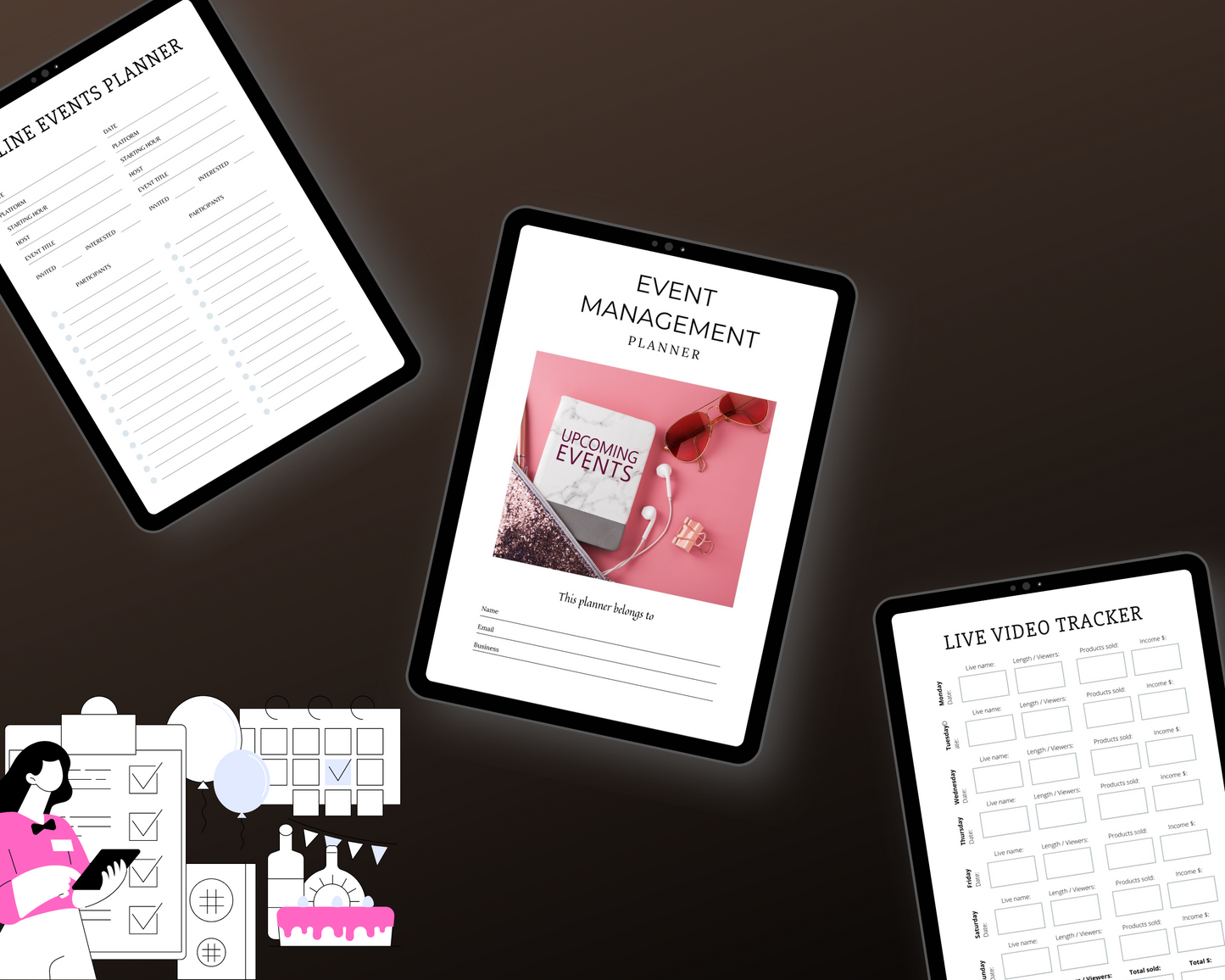 Editable Event Management Planner in Canva | Commercial Use