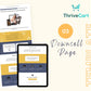 Royal Blue & Yellow ThriveCart 4-Page Sales Funnel Template
