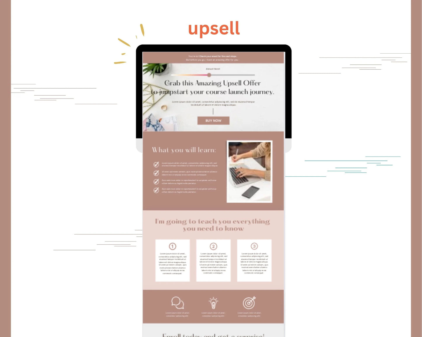 Boho 2-Step Tripwire Sales Funnel in Canva