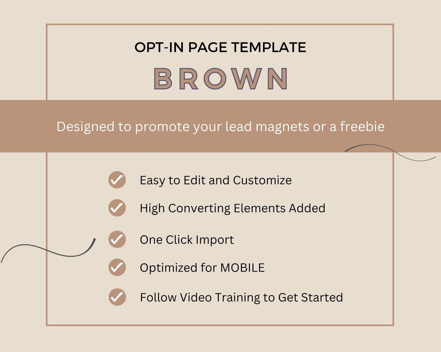 Brown ThriveCart Opt-In Page Template