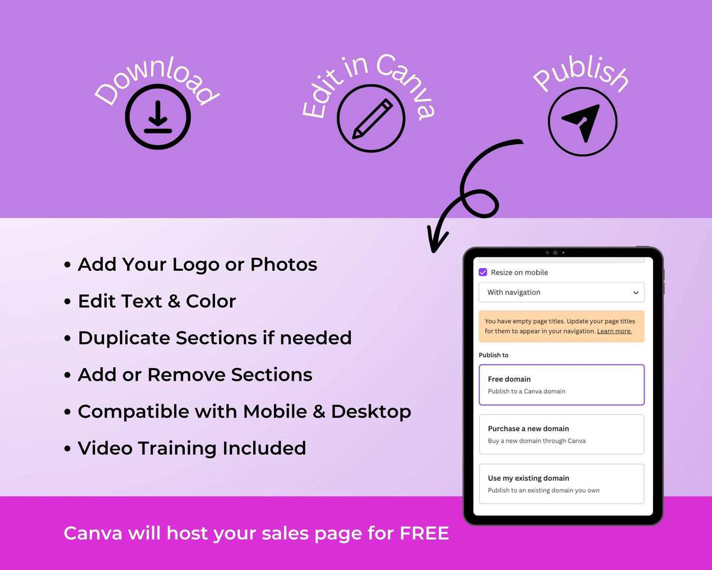 Cyber Monday Sales Page Template
