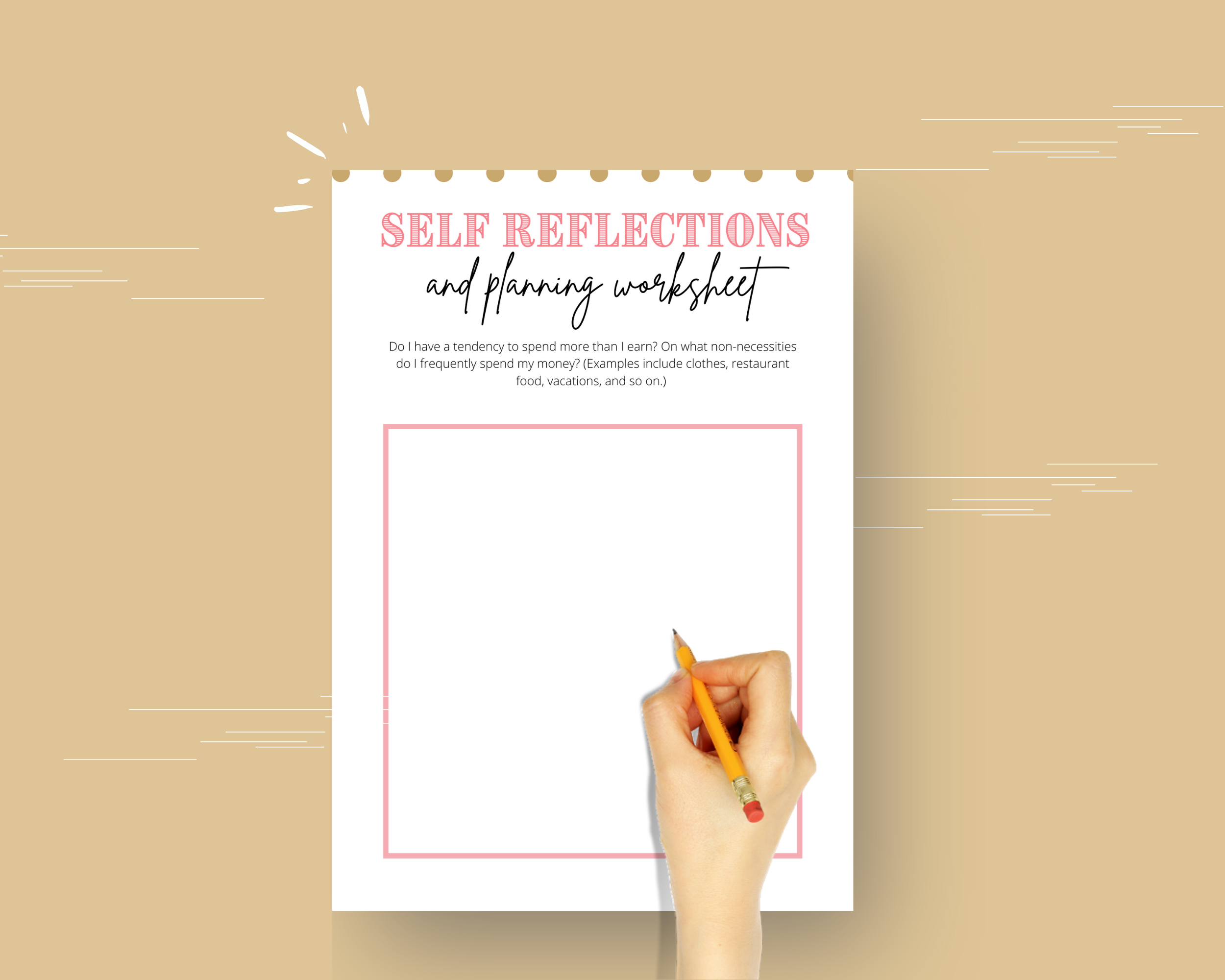 Getting Out of Debt Worksheet | Debt Reflection Planner