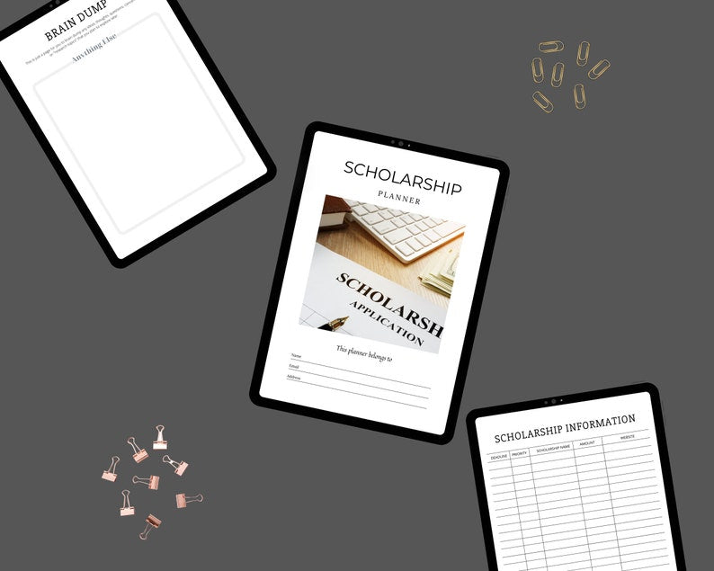 Editable Scholarship Planner in Canva | Commercial Use