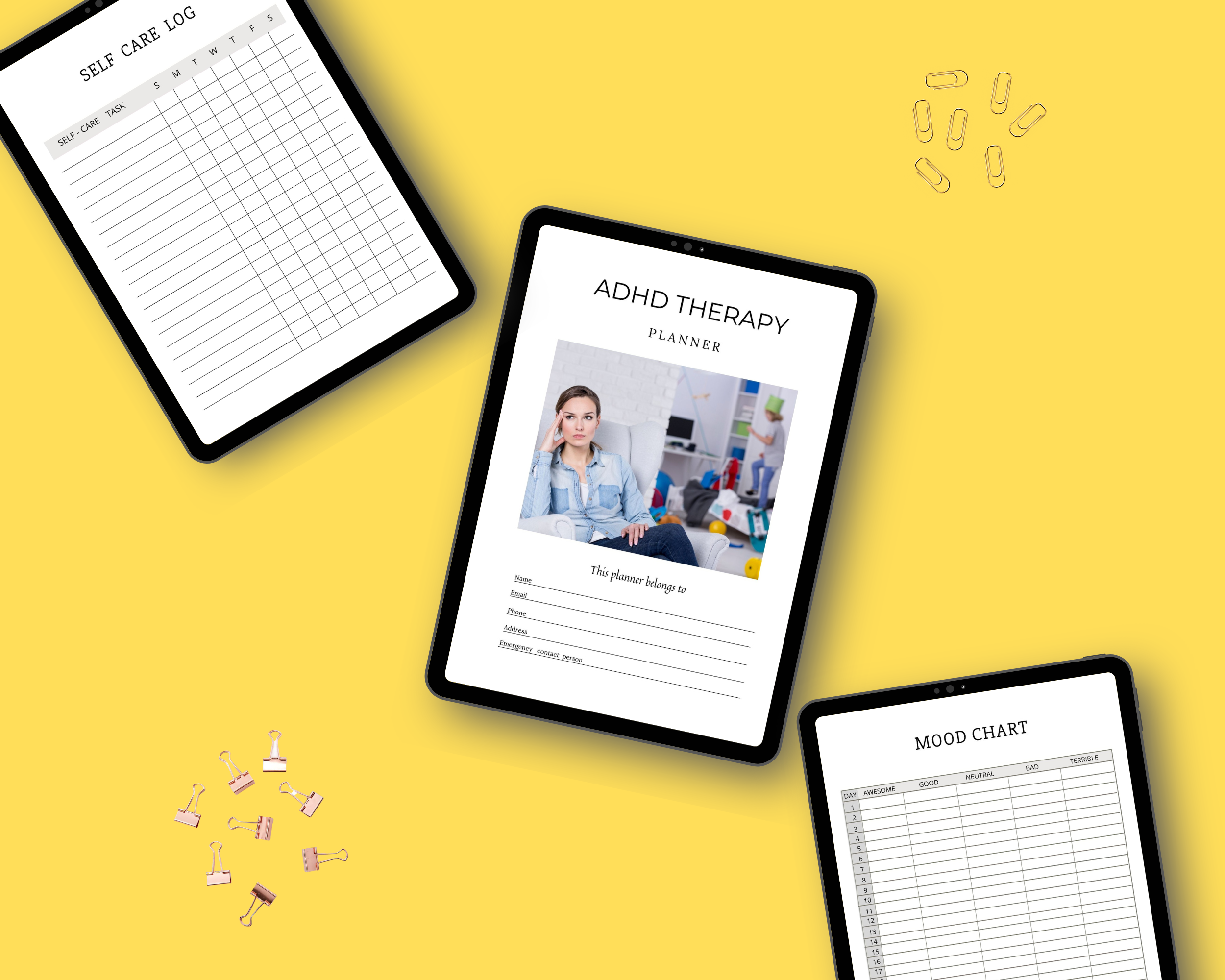 Editable ADHD Therapy Planner in Canva | Commercial Use