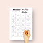 Monthly Marketing Activities Challenge | Editable Canva Template A4 Size