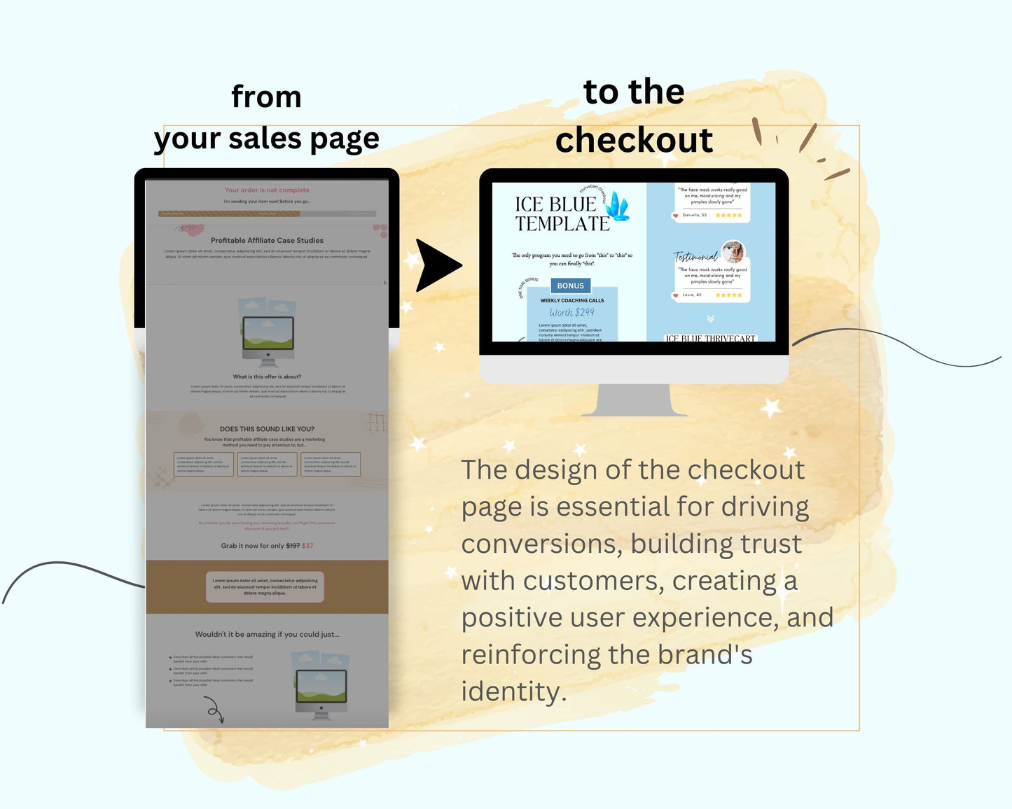 Ice Blue ThriveCart Checkout Template