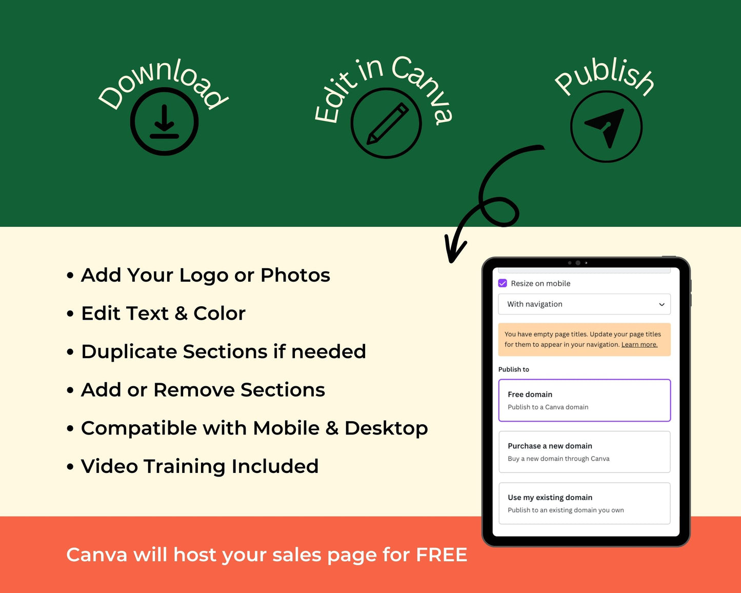 Christmas Sales Page Template