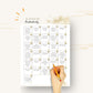 31-Day Productivity Challenge | Editable Canva Template A4 Size