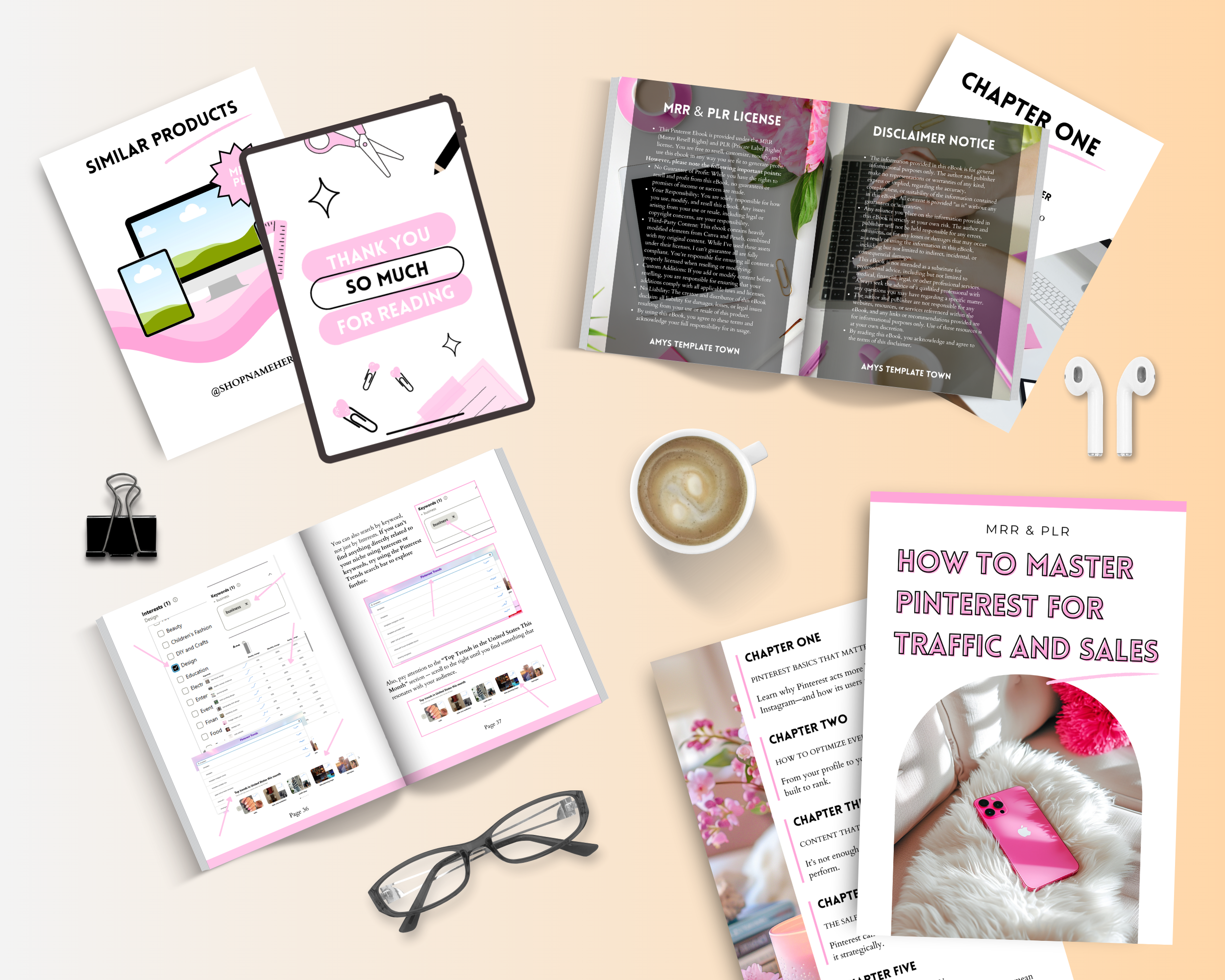 Master Pinterest for Traffic and Sales Ebook in Canva with MRR, PLR Rights