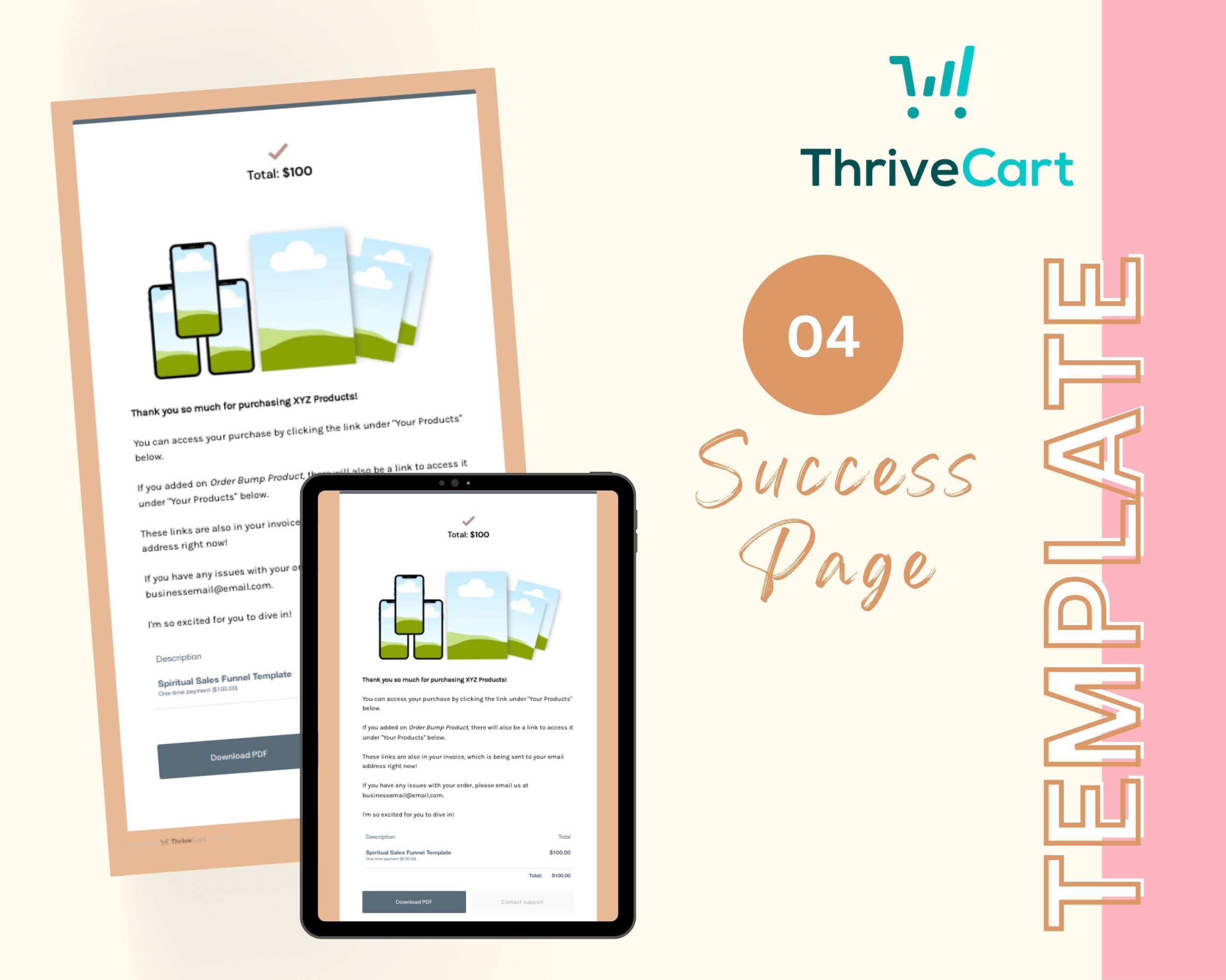 Spiritual ThriveCart 4-Page Sales Funnel Template