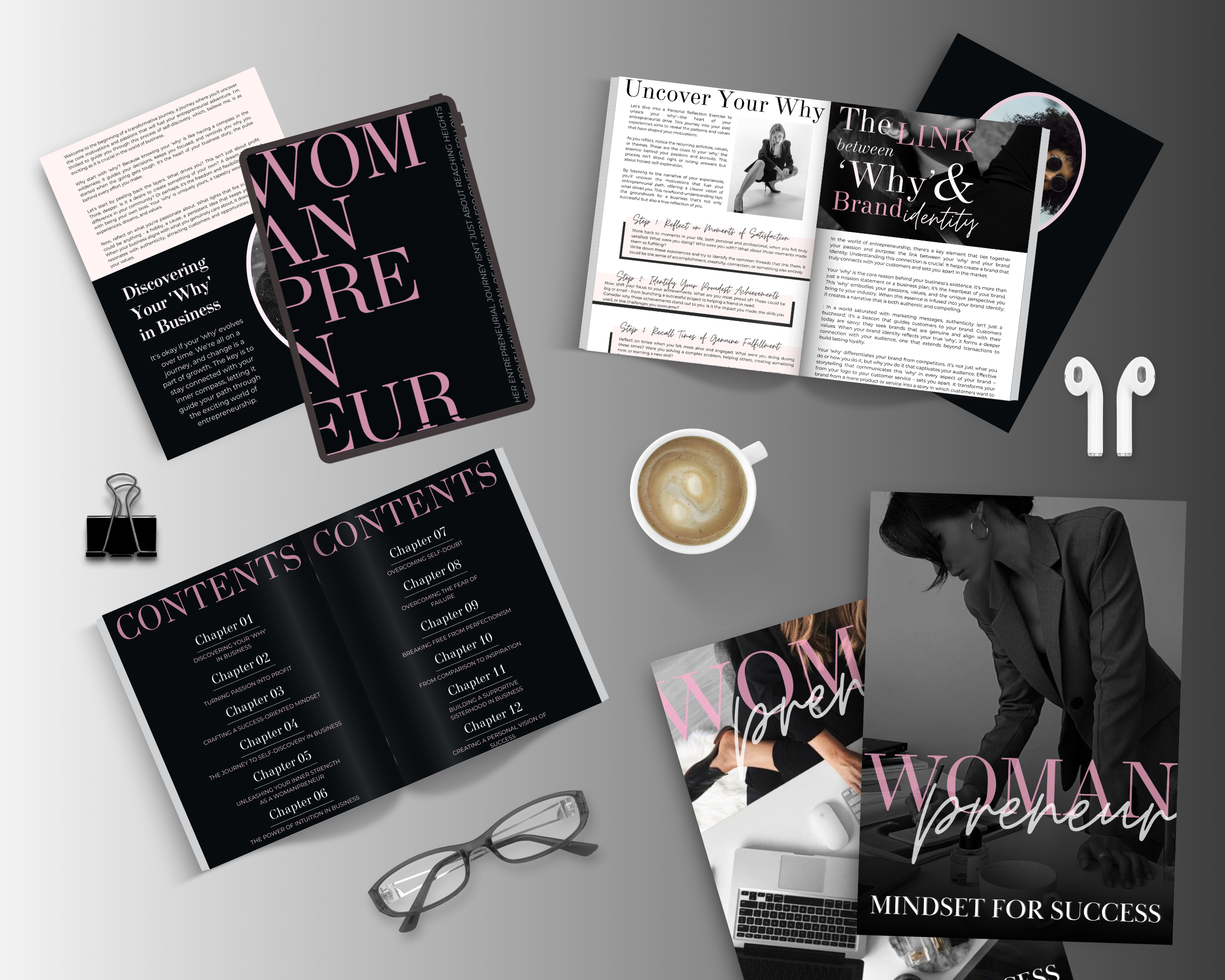 Womanpreneur Mindset eBook: Resell Rights, Canva Editable (85 Pages)