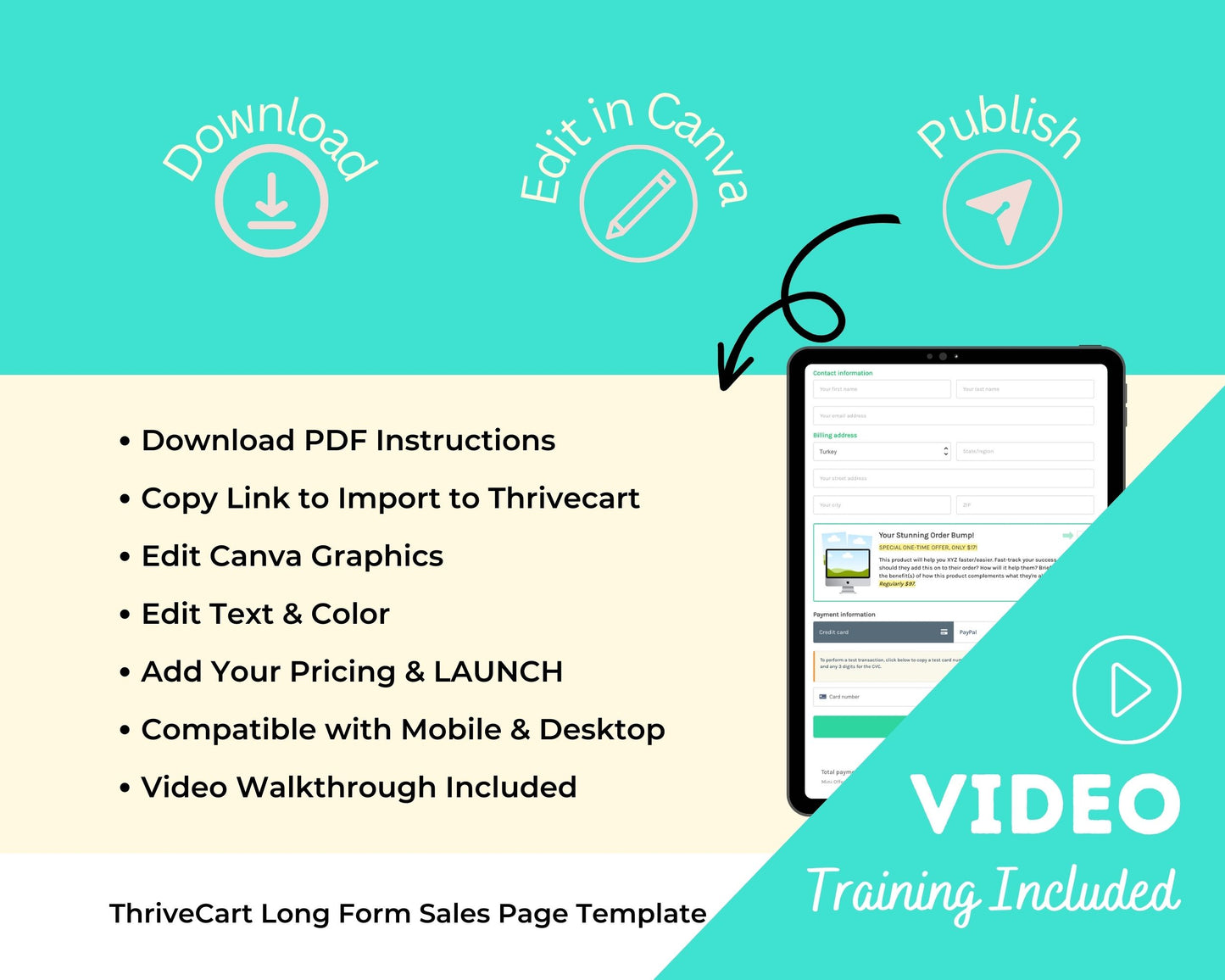 Mini Offer Sales Page Template in ThriveCart