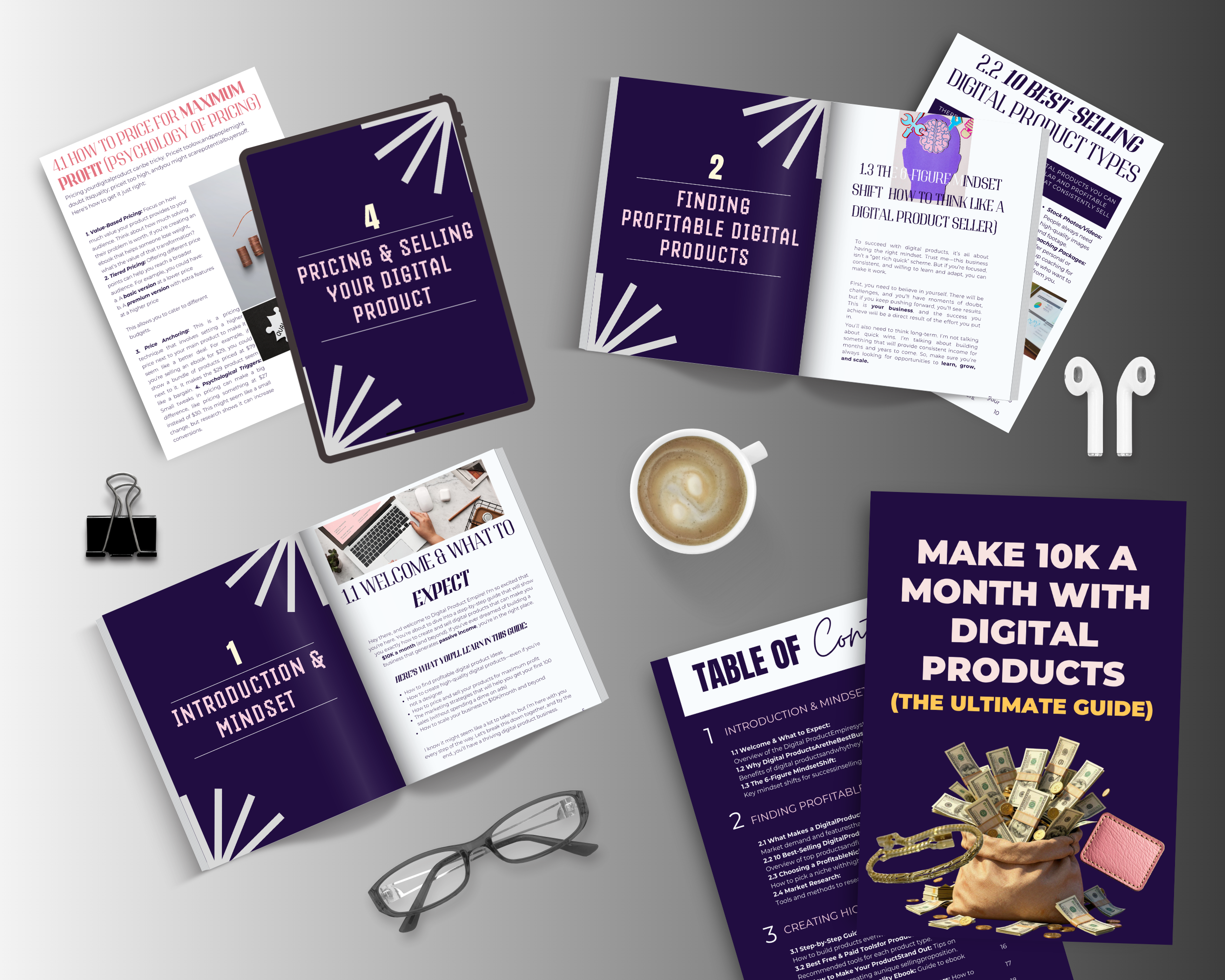 Pixel to Profit 10K a Month with Digital Products Ebook in Canva