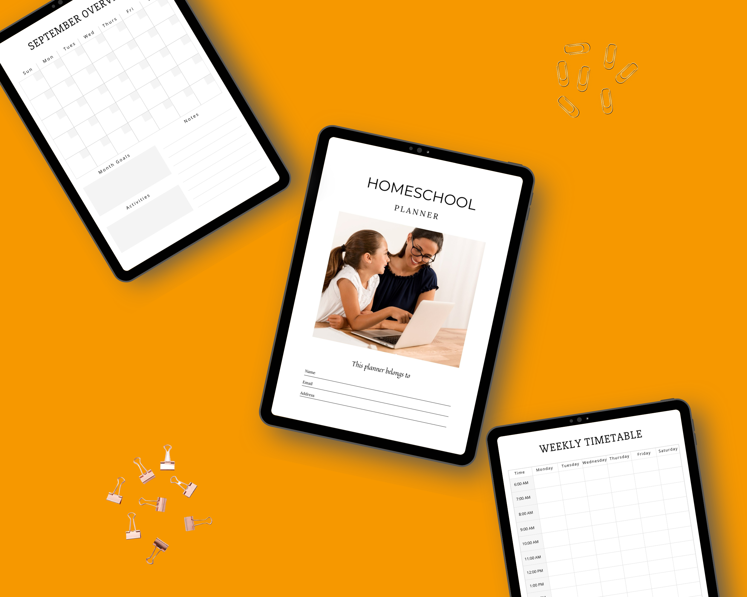 Editable Homeschool Planner in Canva | Commercial Use