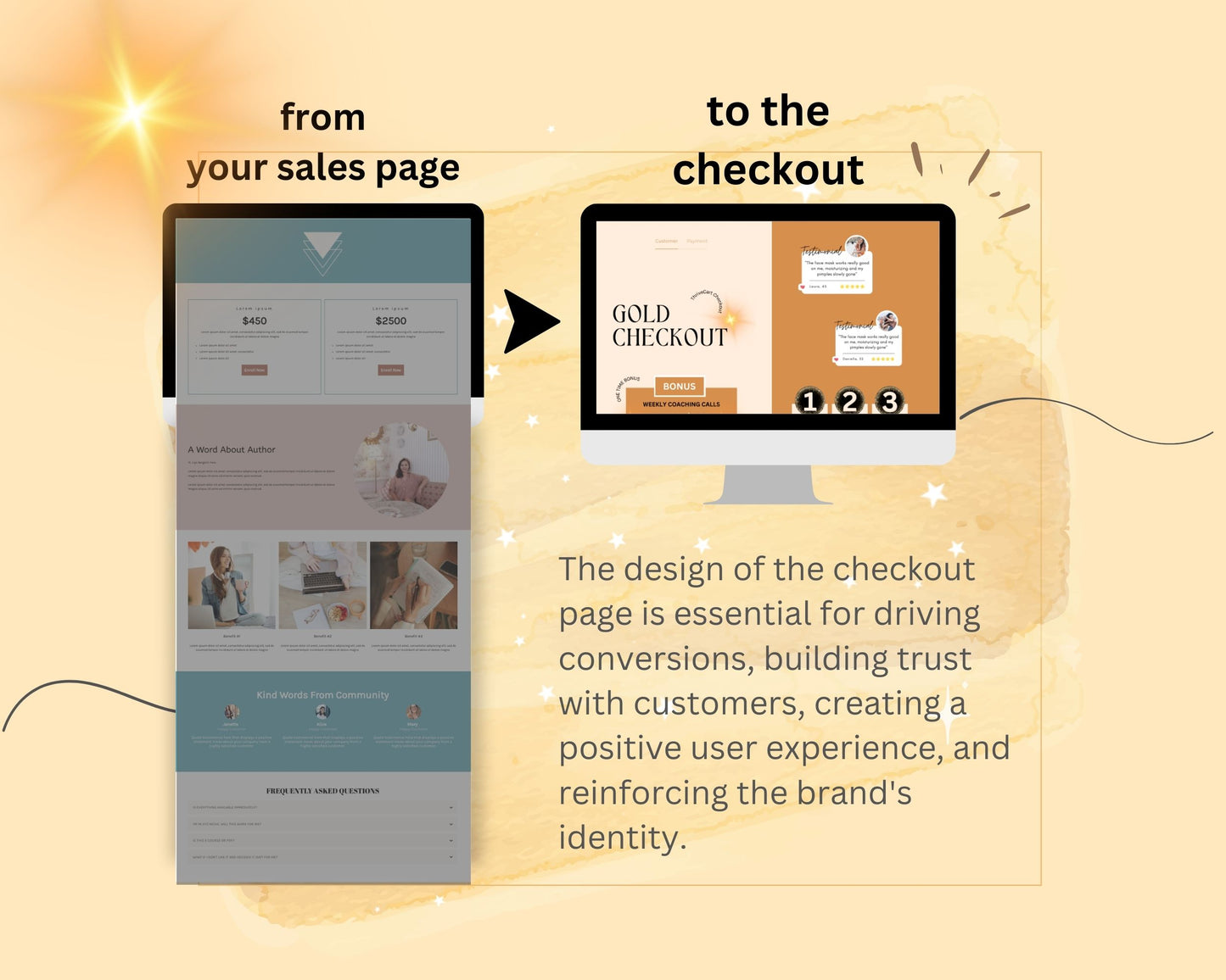 Gold Checkout Page ThriveCart Template