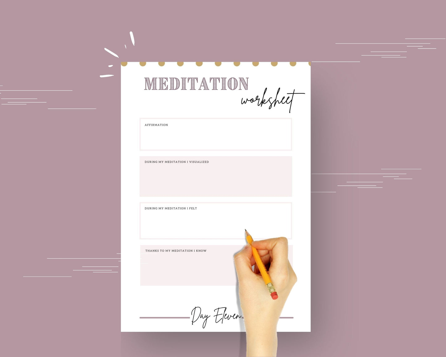 24 Days Self Care Challenge | Editable Canva Template A4 Size