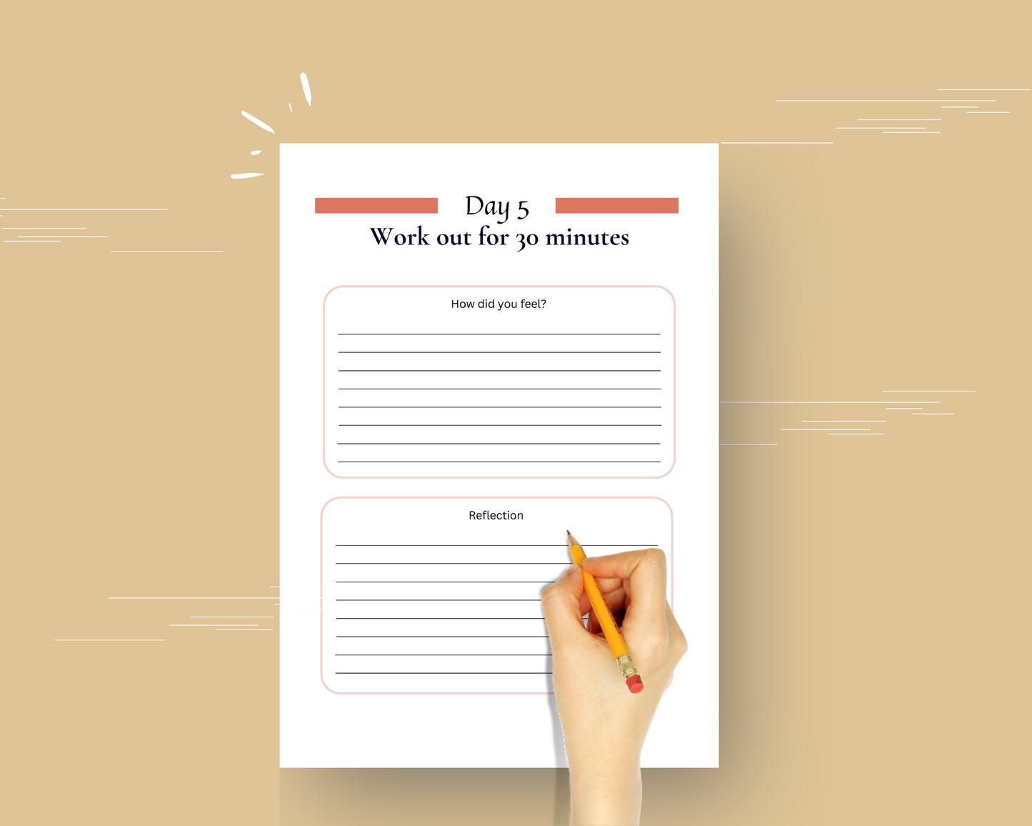 30-Day Glow up Challenge | Editable Canva Template A4 Size