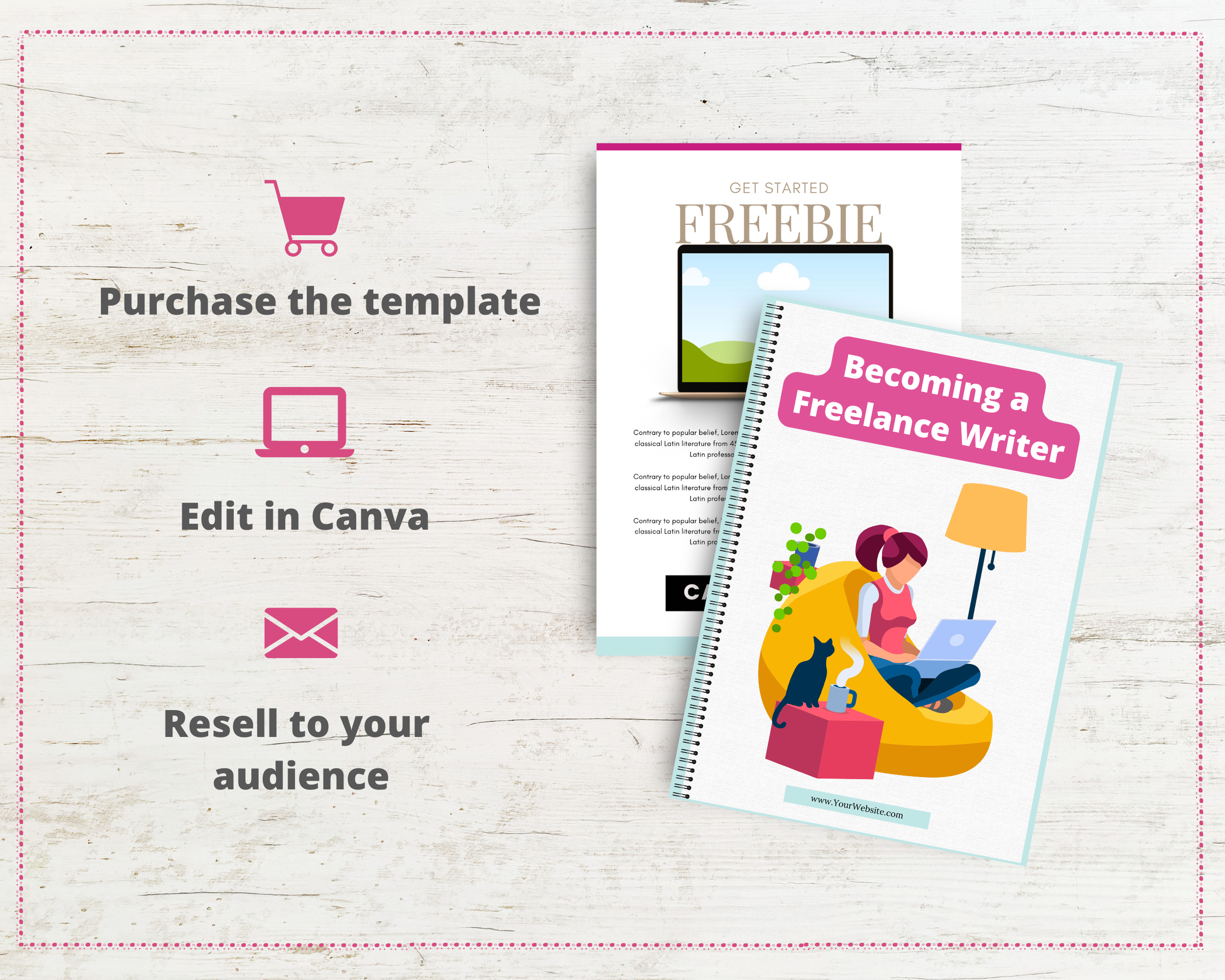 Editable How To Be A Freelance Writer | Done-for-You Ebook in Canva