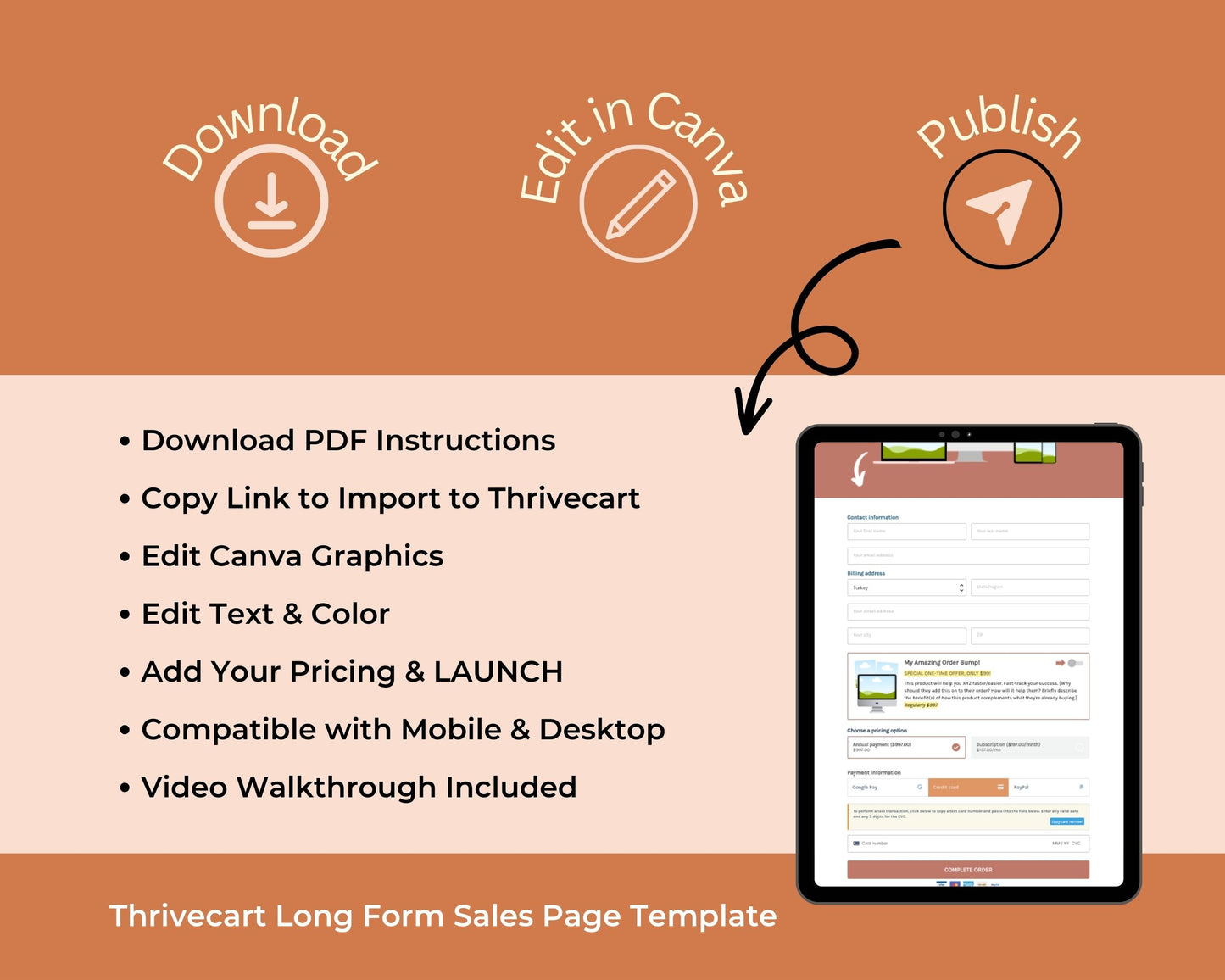 Membership Sales Page Template in ThriveCart