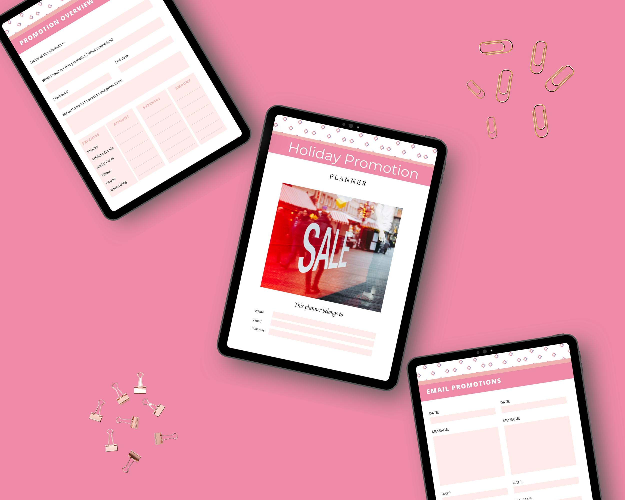 Editable Holiday Promotion Planner in Canva | Commercial Use