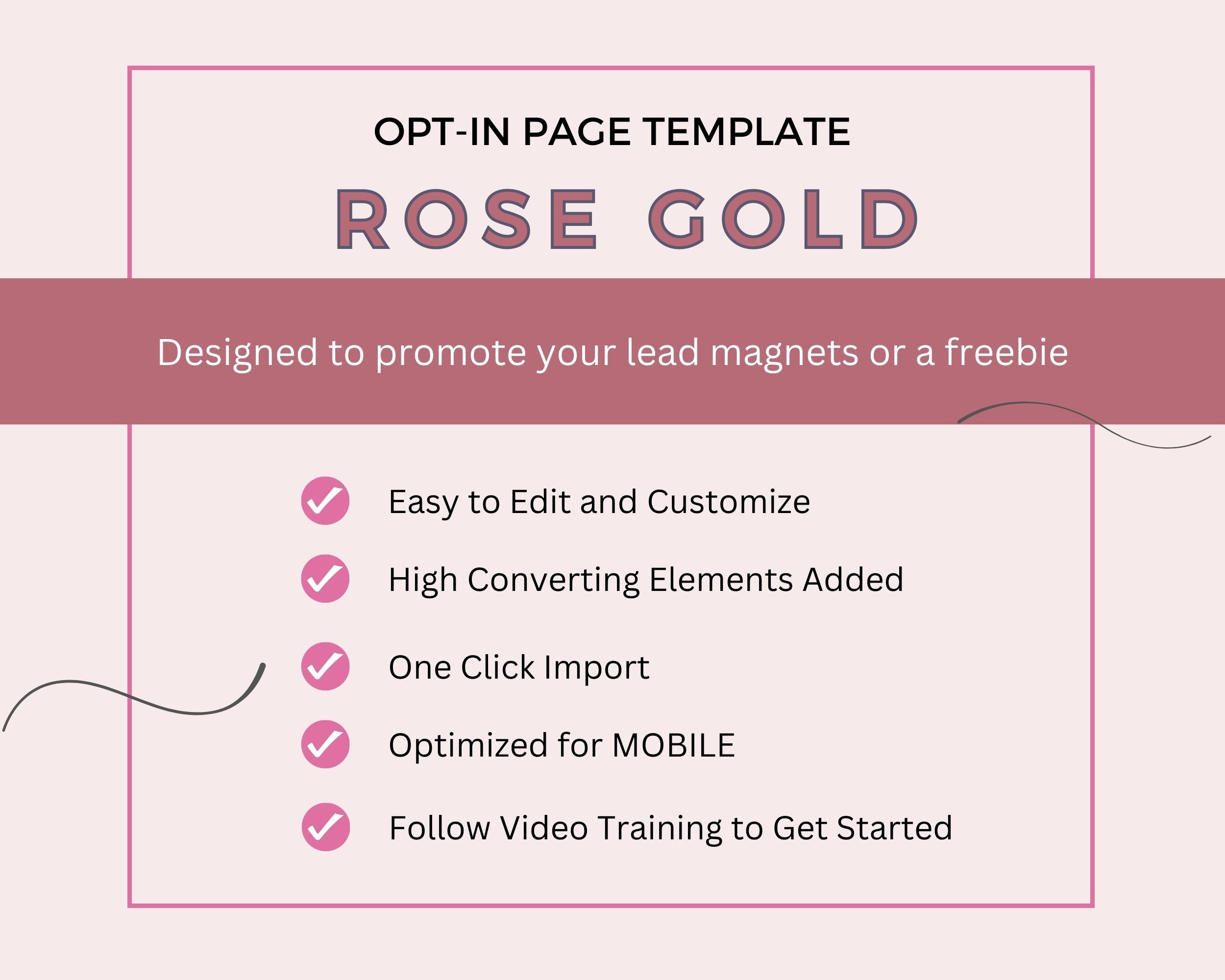 Rose Gold ThriveCart Opt-In Page Template