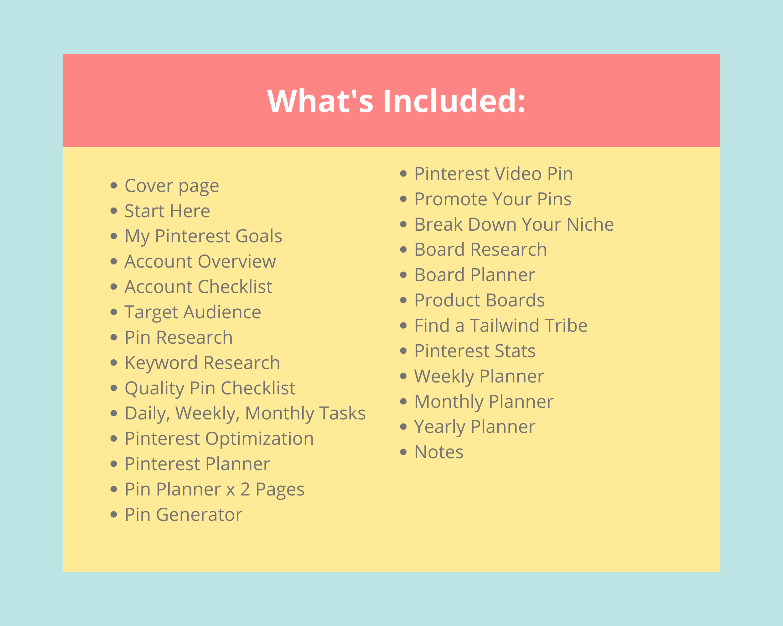 Editable Pinterest Planner Template in Canva | Commercial Use