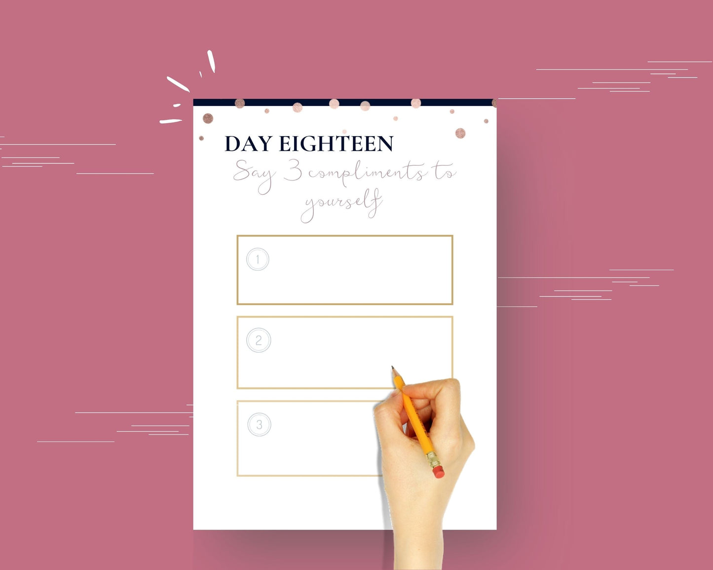 20 Days Meditation Challenge | Meditation Challenge Plan for Beginners | Editable Canva Template A4 Size