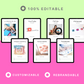 BUNDLE of 7 Social Media Planners in Canva | Customizable | Editable Canva Templates | Commercial Use | Social Media Templates