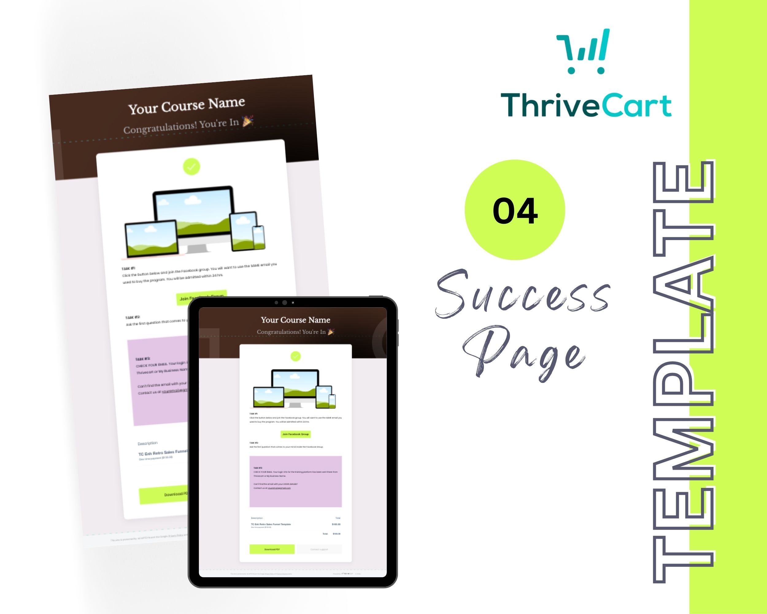 Retro Sales Funnel Template in ThriveCart