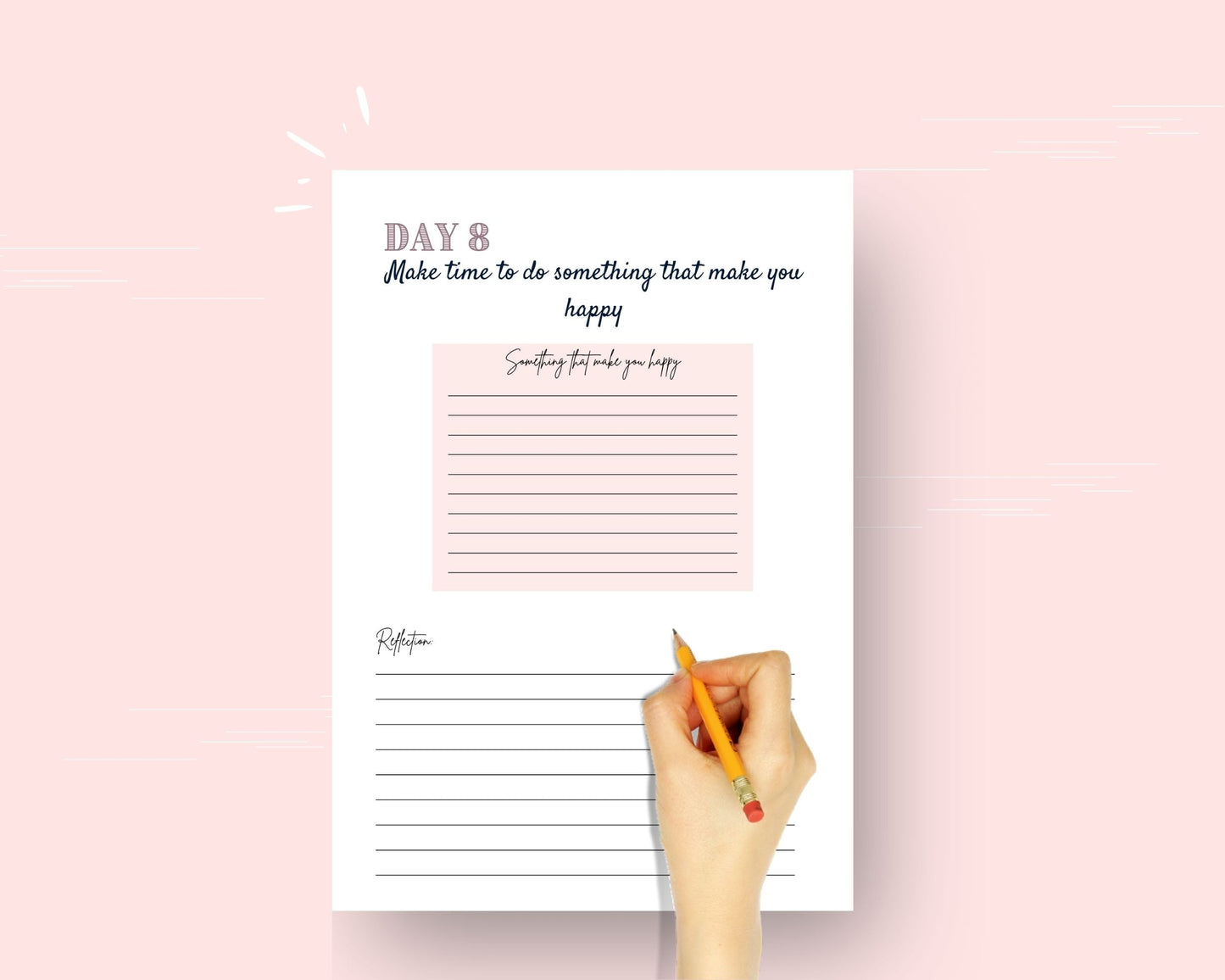 30-Day Passion Projects Purpose Challenge | Editable Canva Template A4 Size