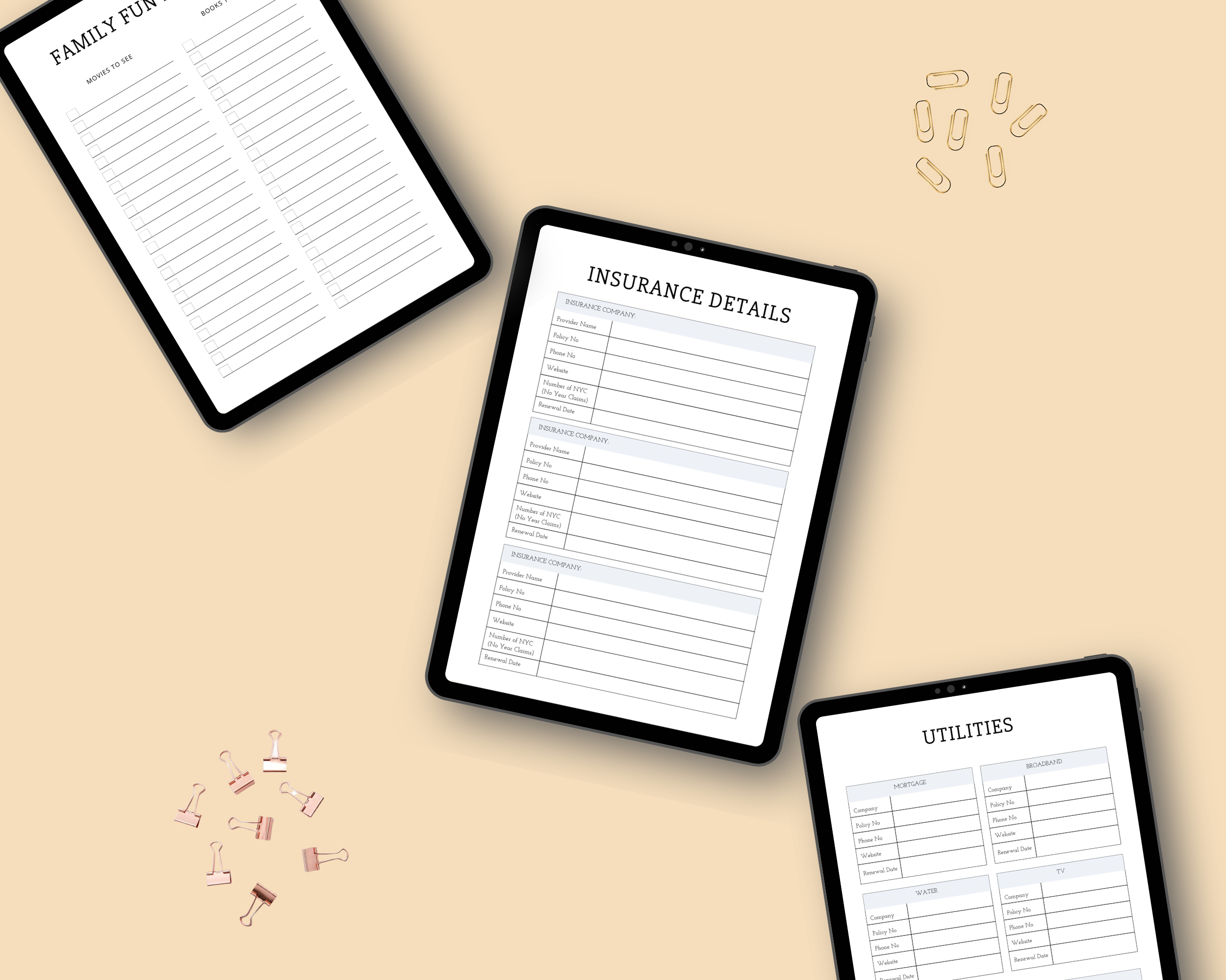 Editable Household Planner in Canva | Commercial Use