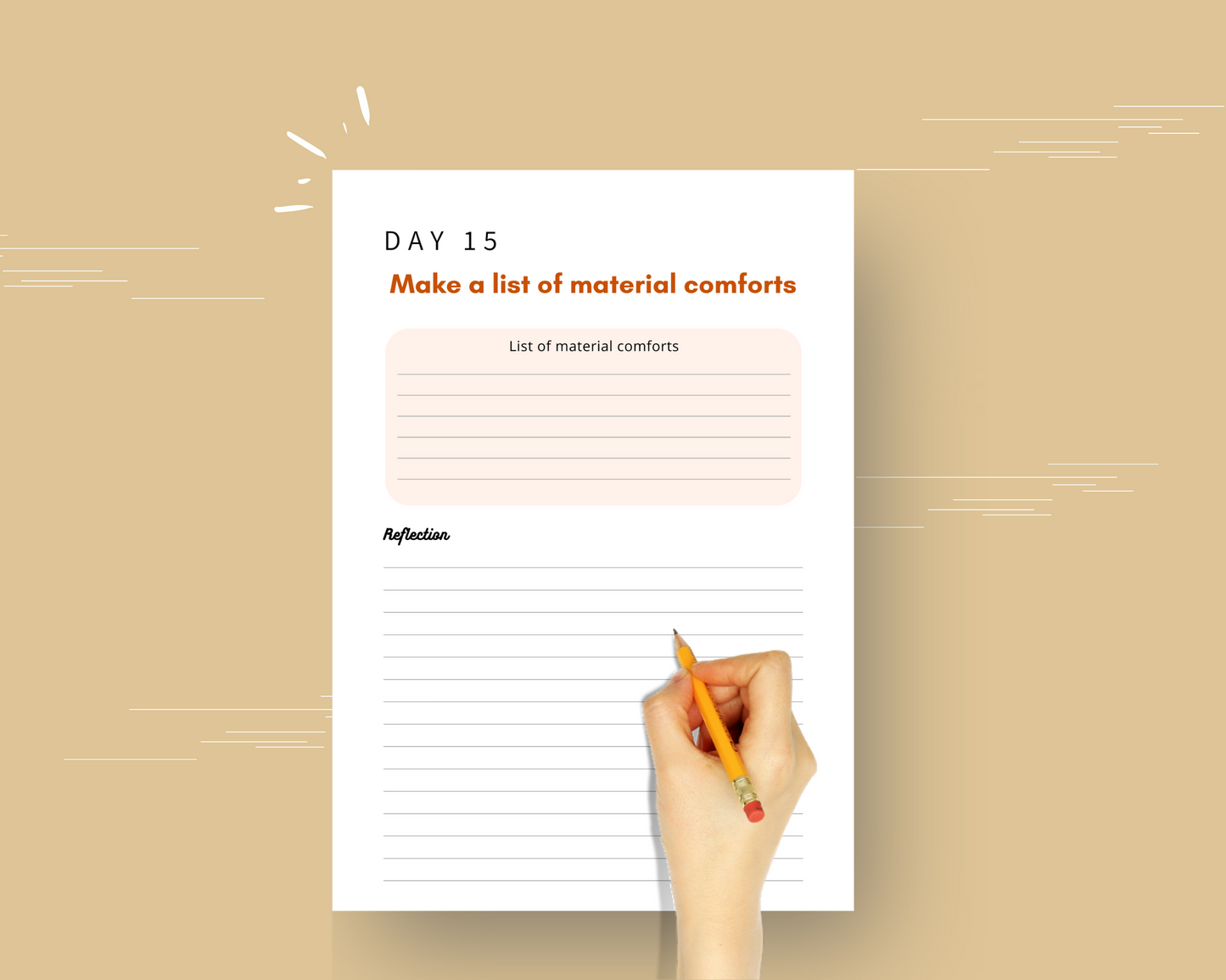 30-Day Gratitude Challenge | Editable Canva Template A4 Size