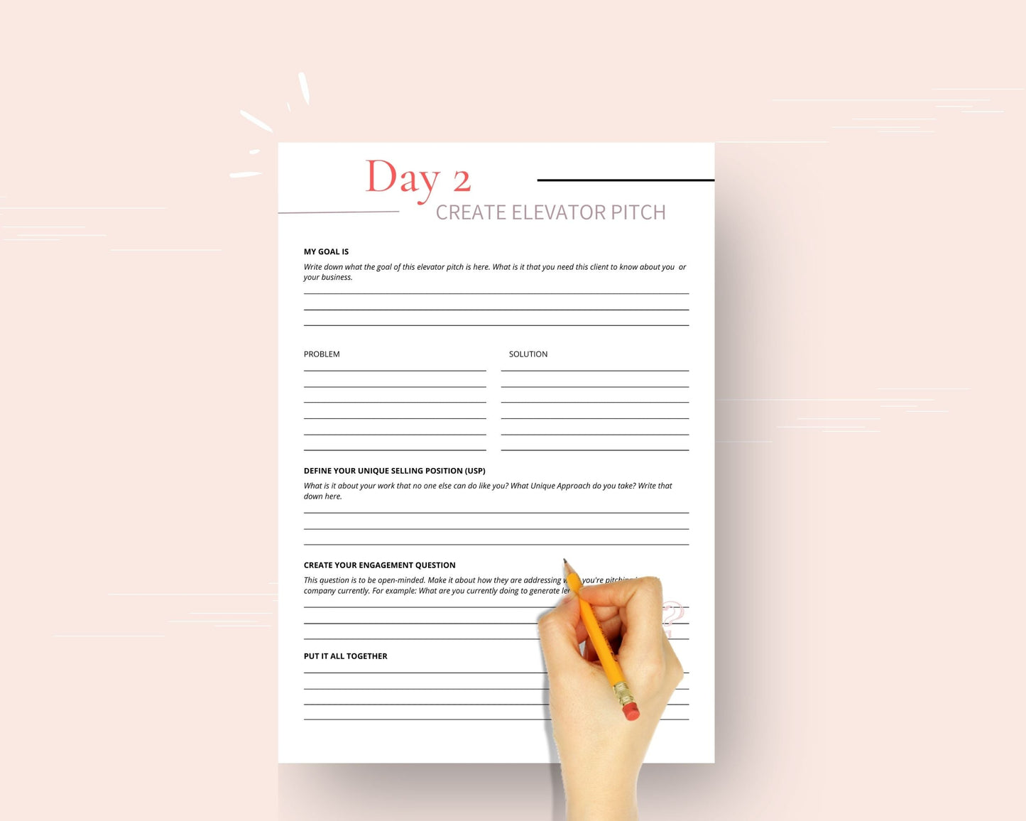 30 Day Getting New Clients Challenge | New Clients Planner | Editable Canva Template A4 Size