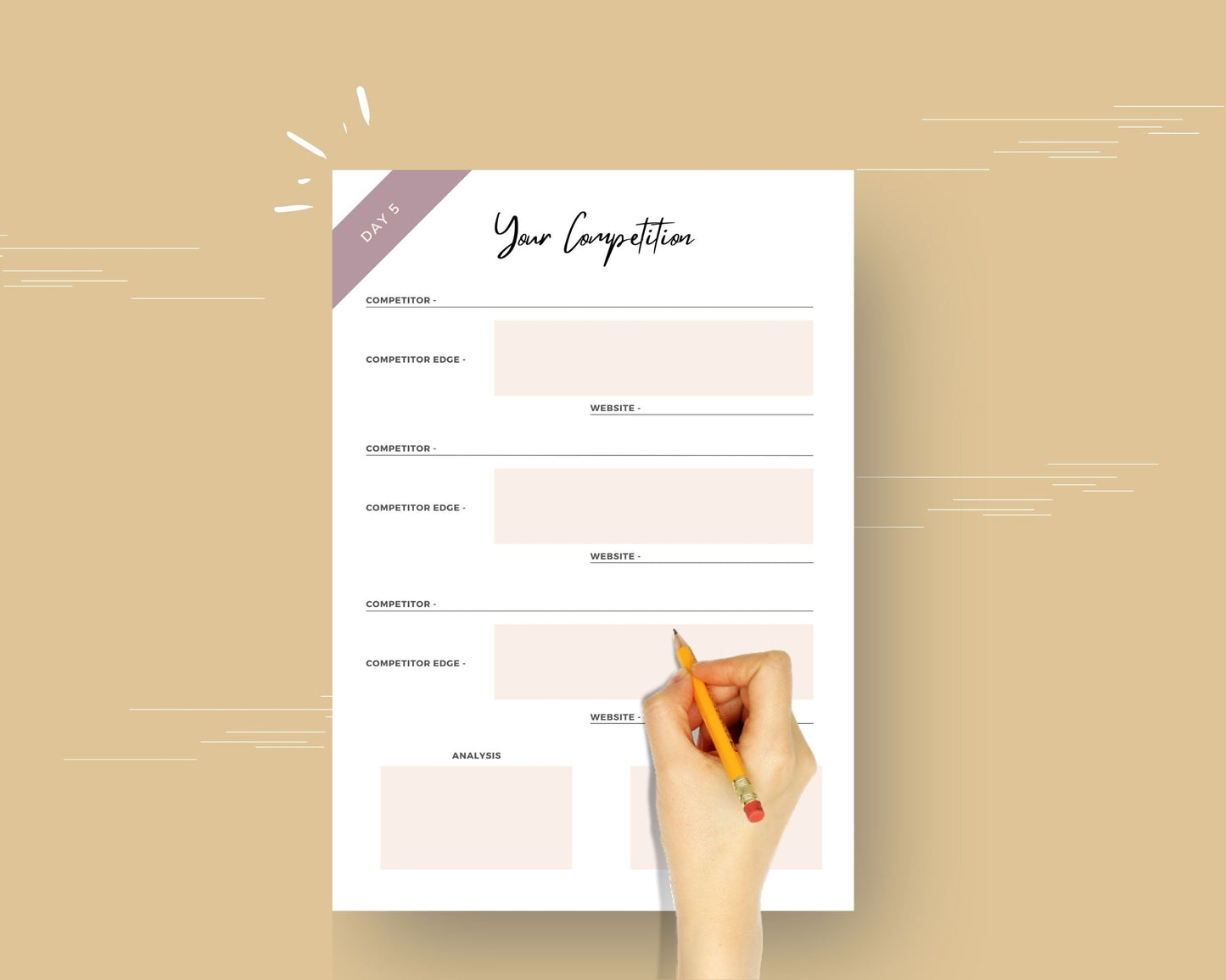 30 Day Side Hustle Challenge | Work From Home Journal | Solopreneur Planner | Editable Canva Template A4 Size