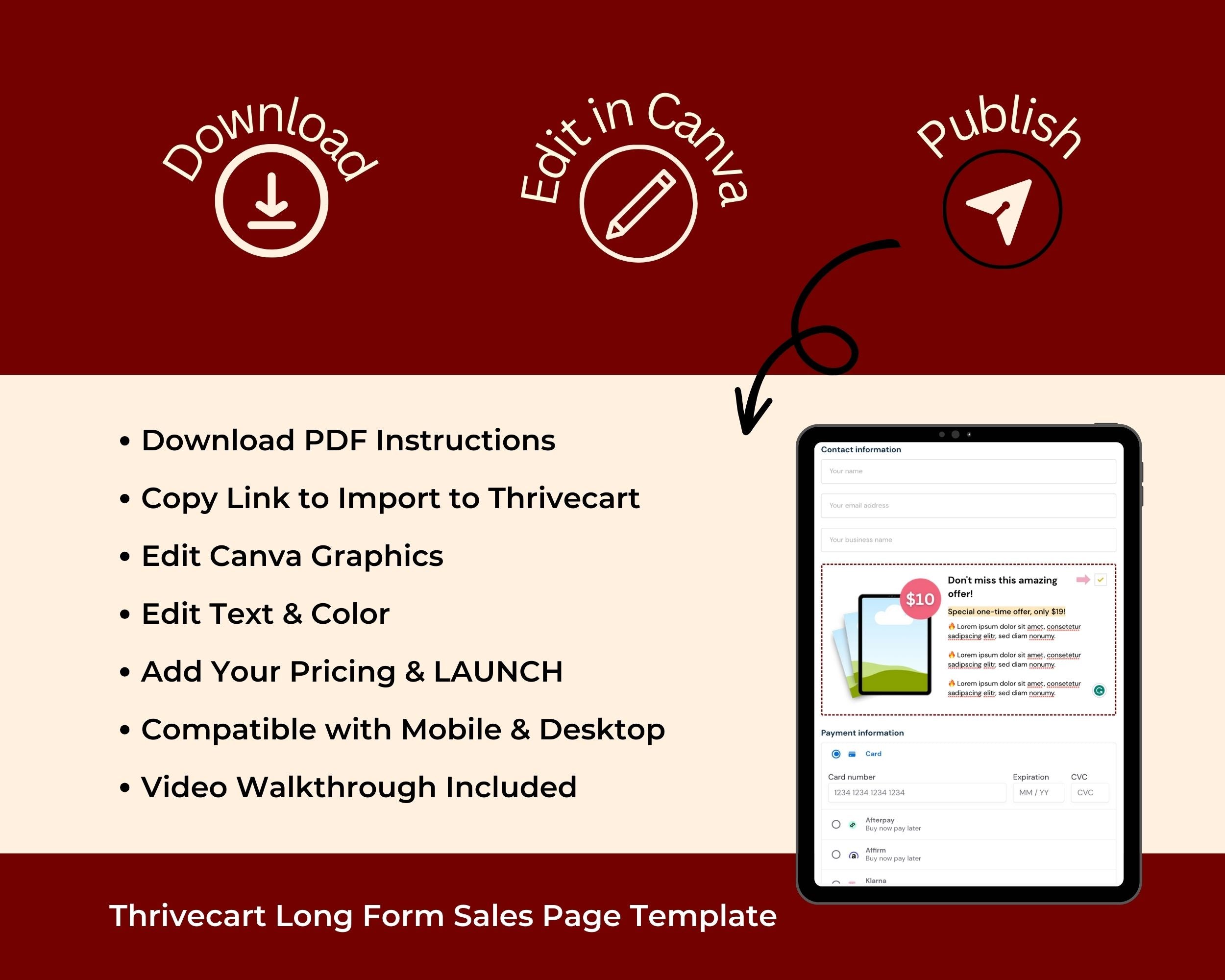 Animated Halloween Sales Page Template in ThriveCart