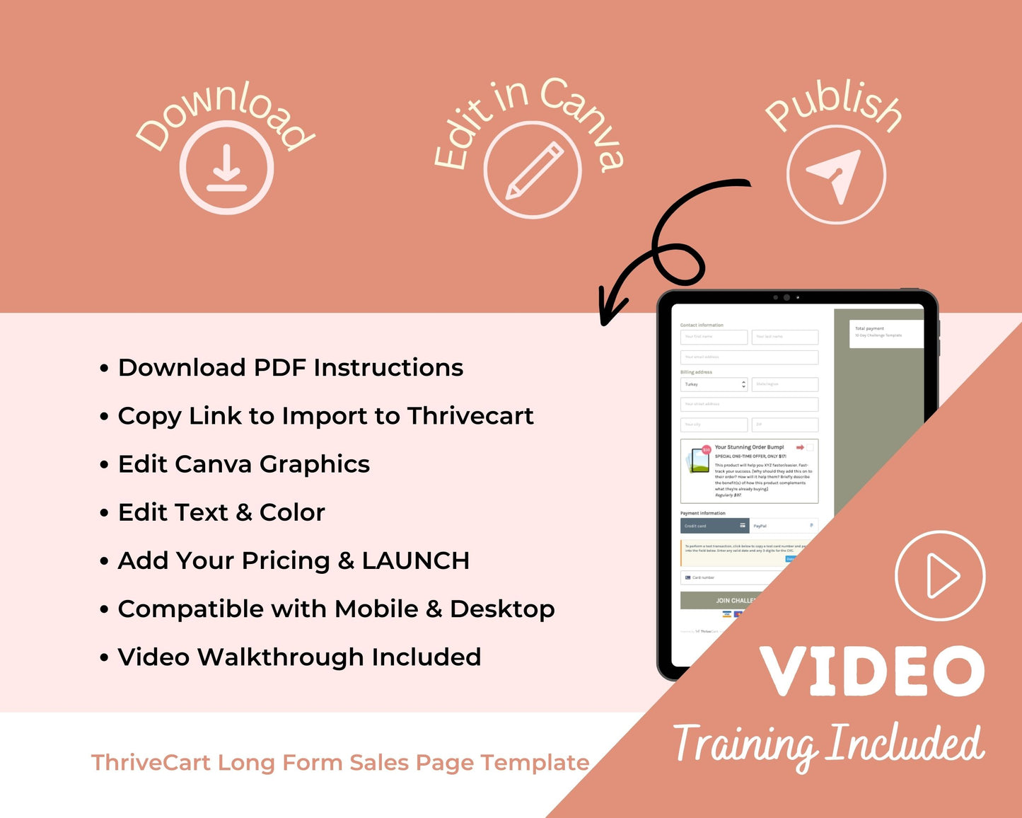 10-Day Challenge Sales Page Template in ThriveCart
