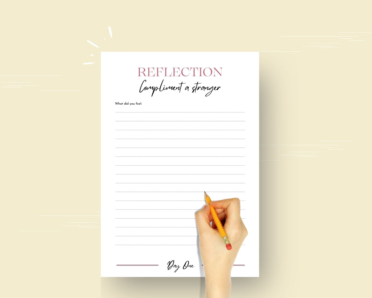 30 Day Act of Kindness Challenge | Editable Canva Template A4 Size