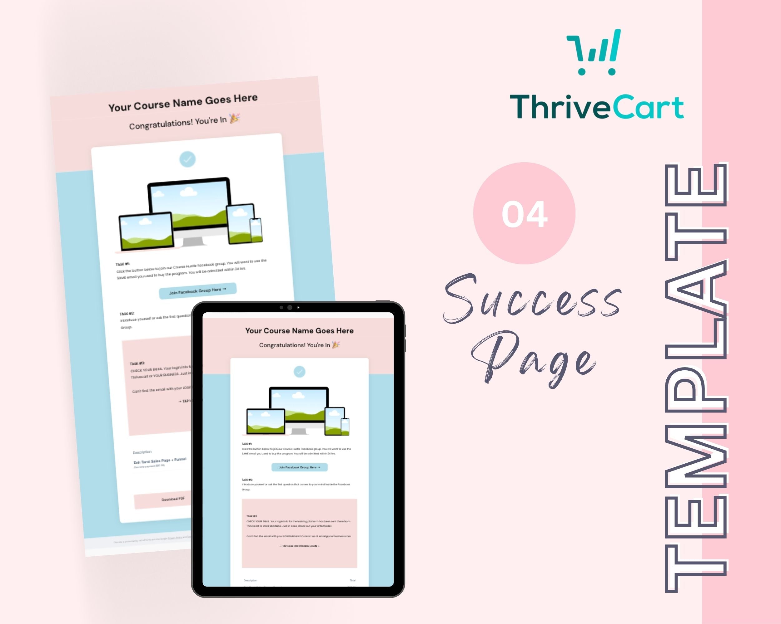 Tarot Enhanced ThriveCart 4-Page Sales Funnel Template