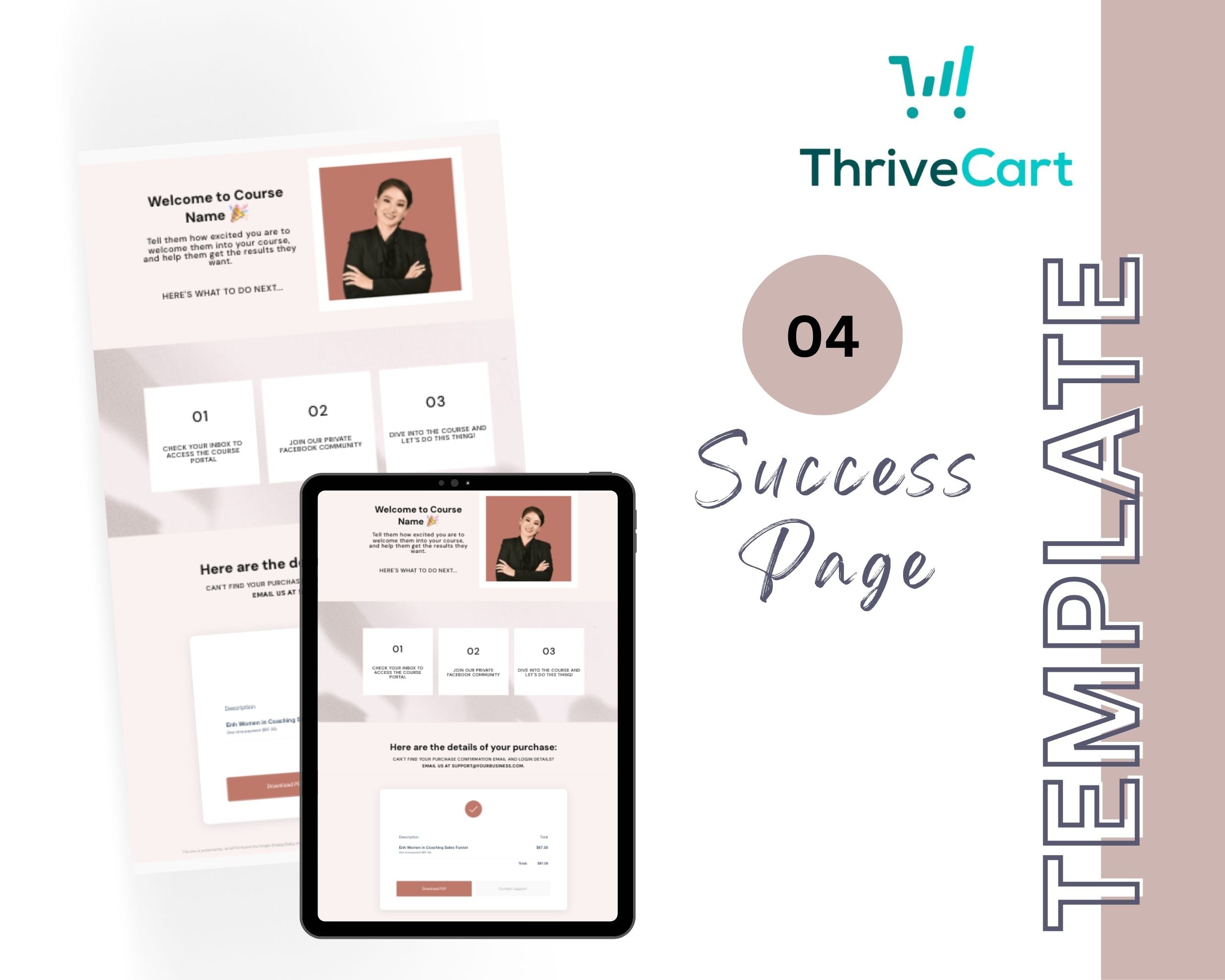 Women in Coaching Enhanced ThriveCart 4-Page Sales Funnel