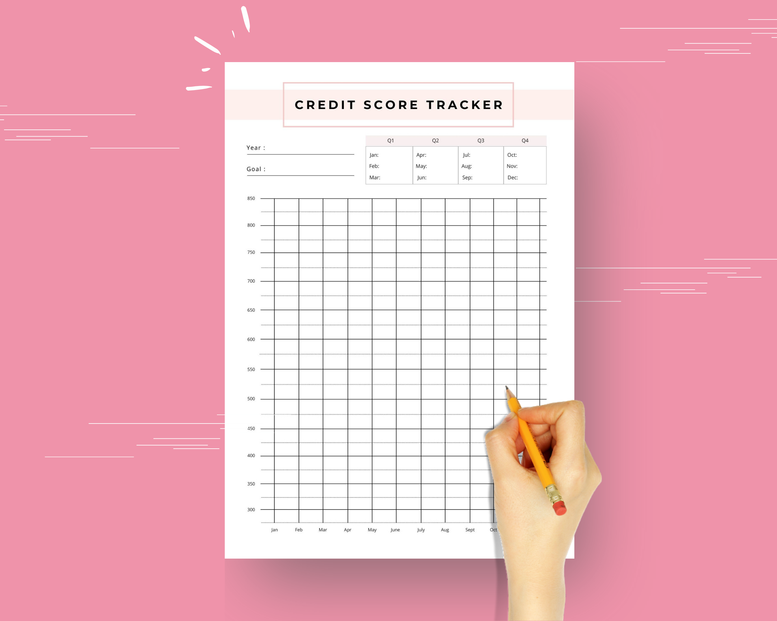 Credit Score Trackers Canva Templates | Commercial Use | Customizable Credit Repair Trackers