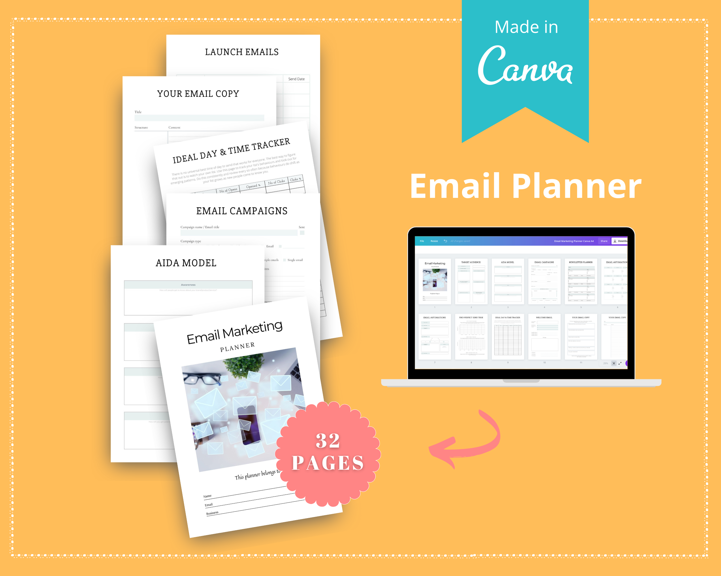 Editable Email Planner Templates in Canva | Marketing Templates