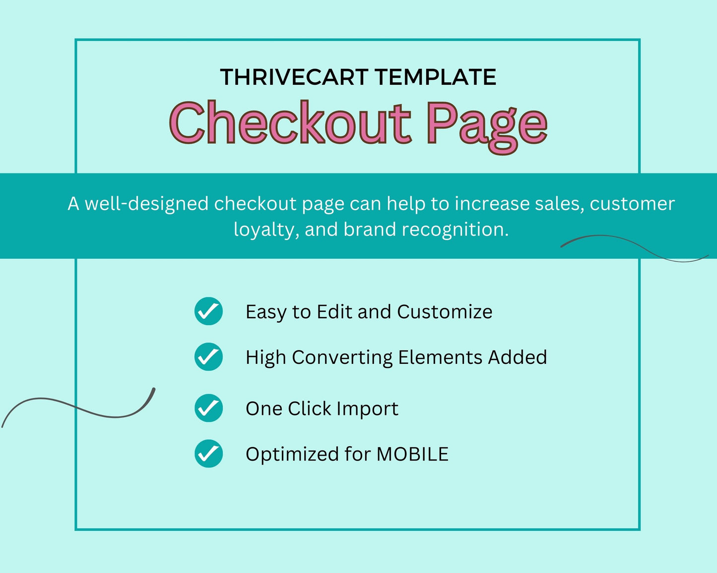 Turquoise Checkout Page ThriveCart Template