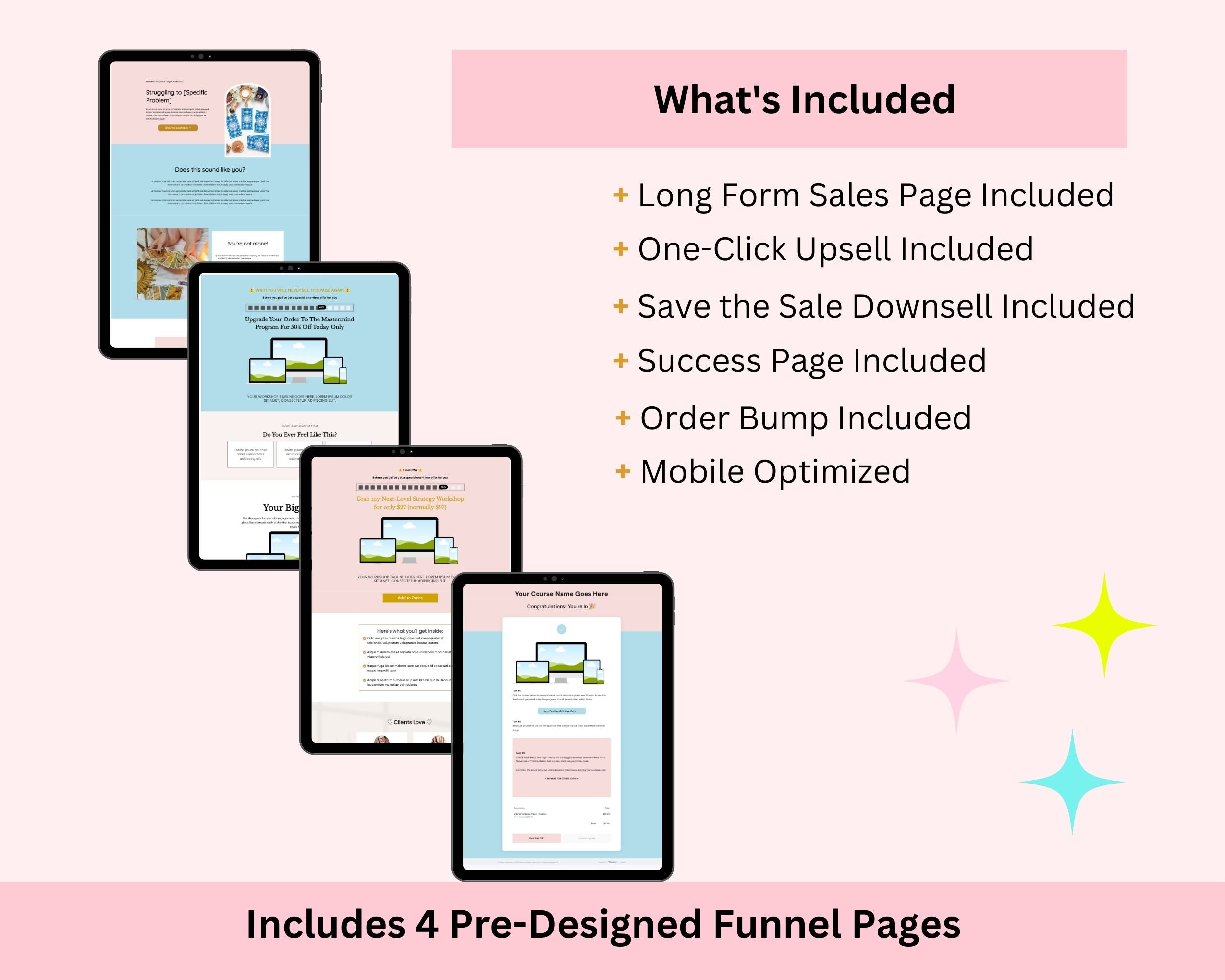 Tarot Enhanced ThriveCart 4-Page Sales Funnel Template