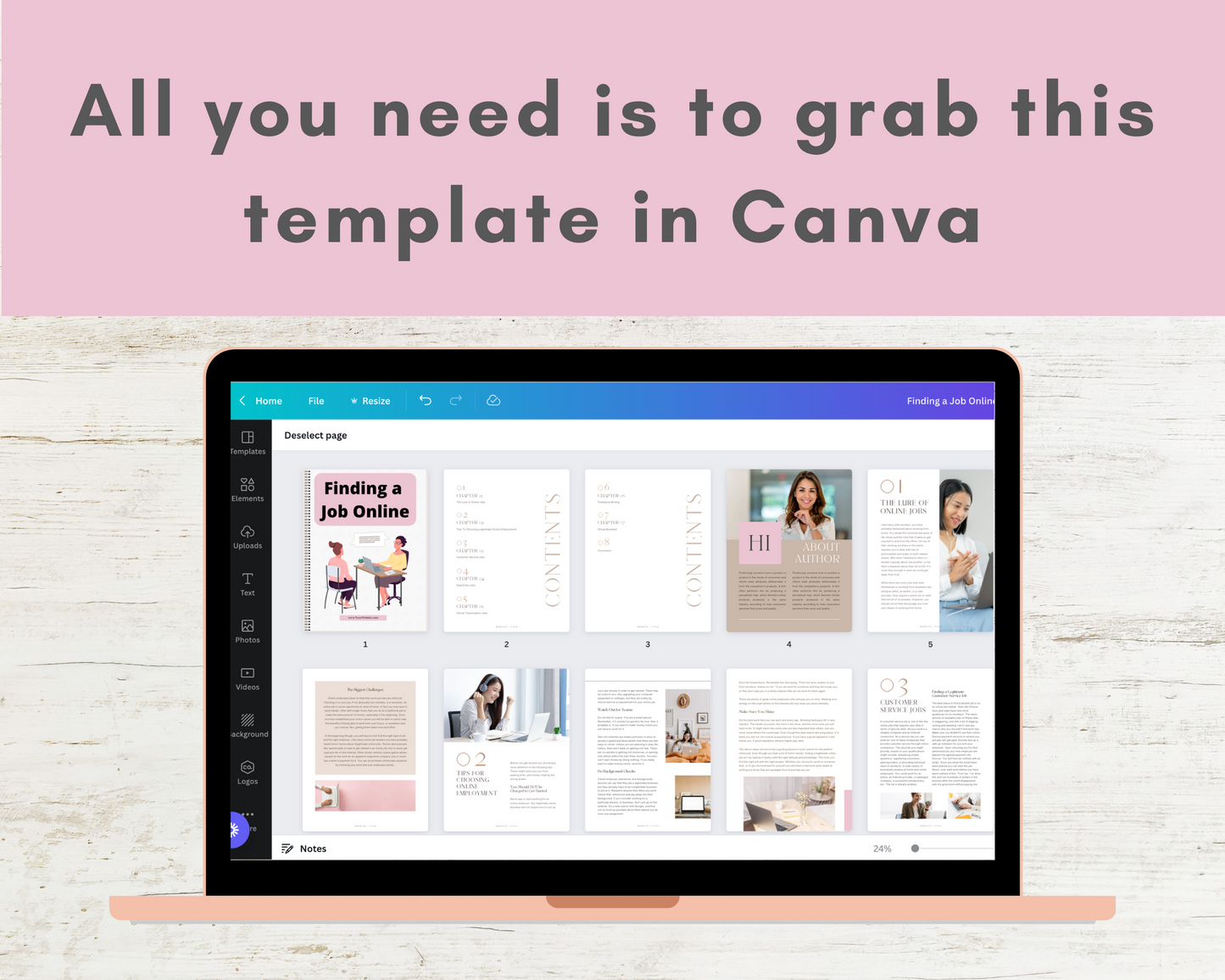 Editable Finding a Job Online | Done-for-You Ebook in Canva