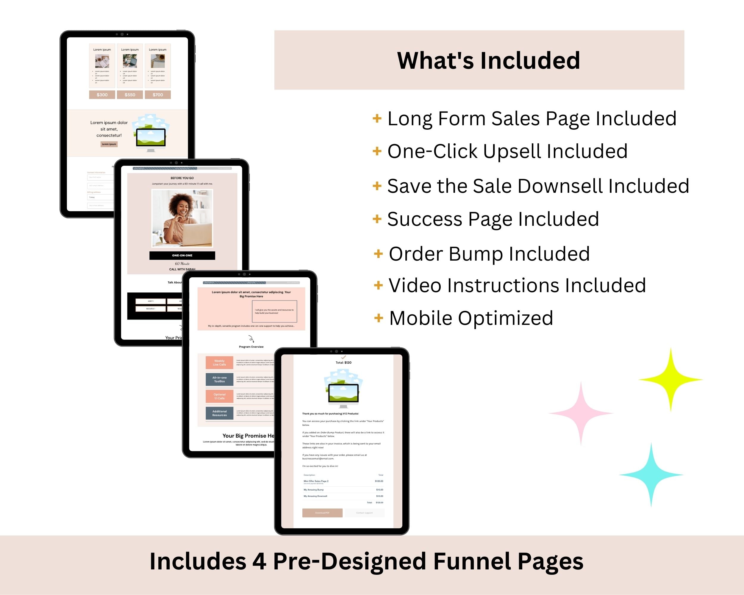 Coaching ThriveCart 4-Page Sales Funnel Template