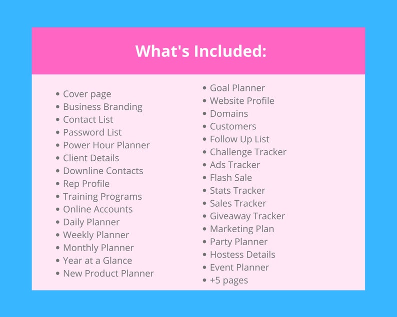 Editable Direct Sales Planner in Canva | Commercial Use